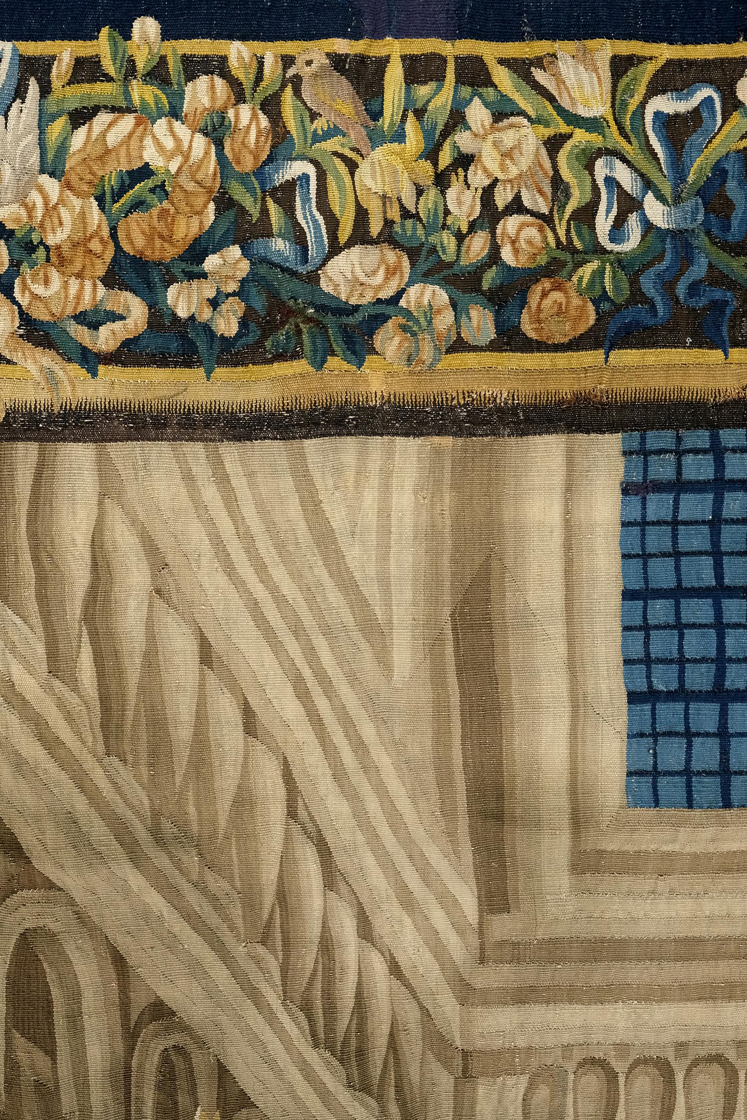 French Mehraban Antique 17th Century Brussels Tapestry For Sale