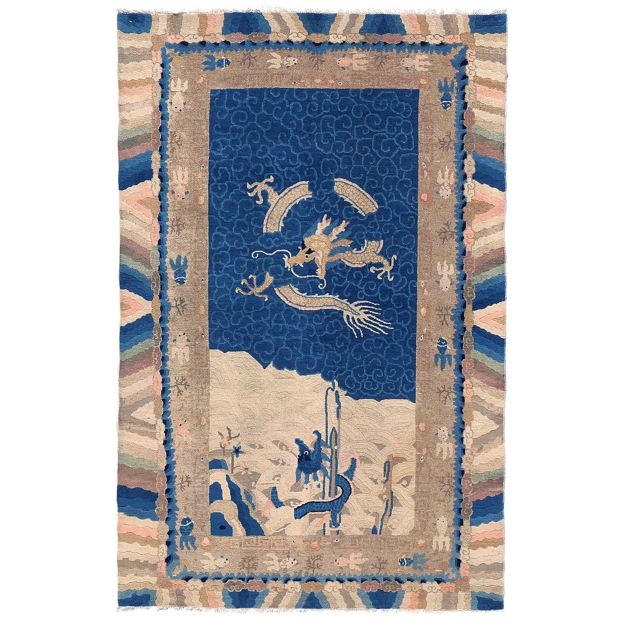 Tapis chinois pékinois ancien Mehraban en vente