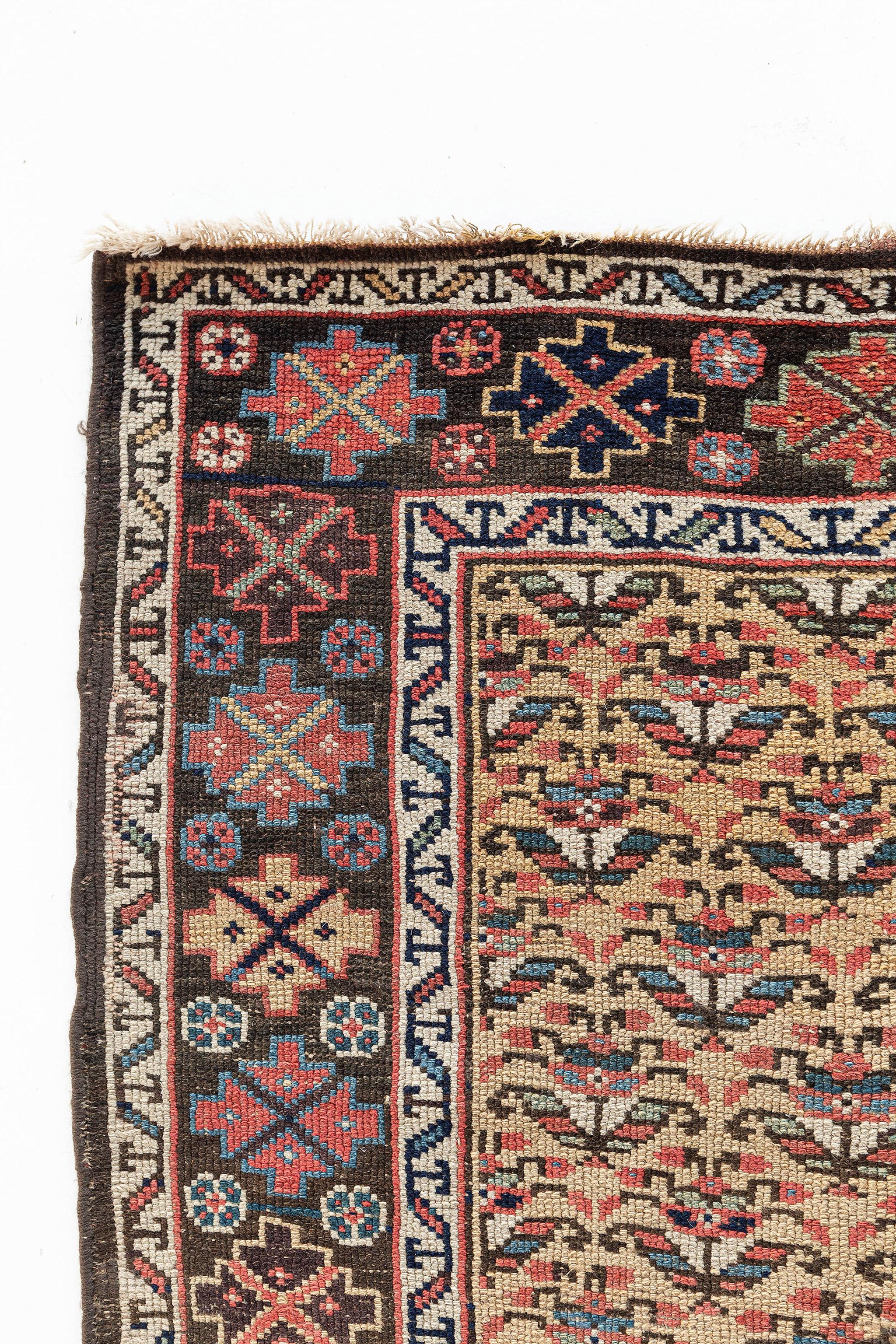 Made completely out of wool, this antique Kurdish Persian Runner rug comes from the ethnic Kurds of Iran. World renowned for their weaving, this Kurdish rug bears the standard of quality. Although antique by age, it will continue to provide many