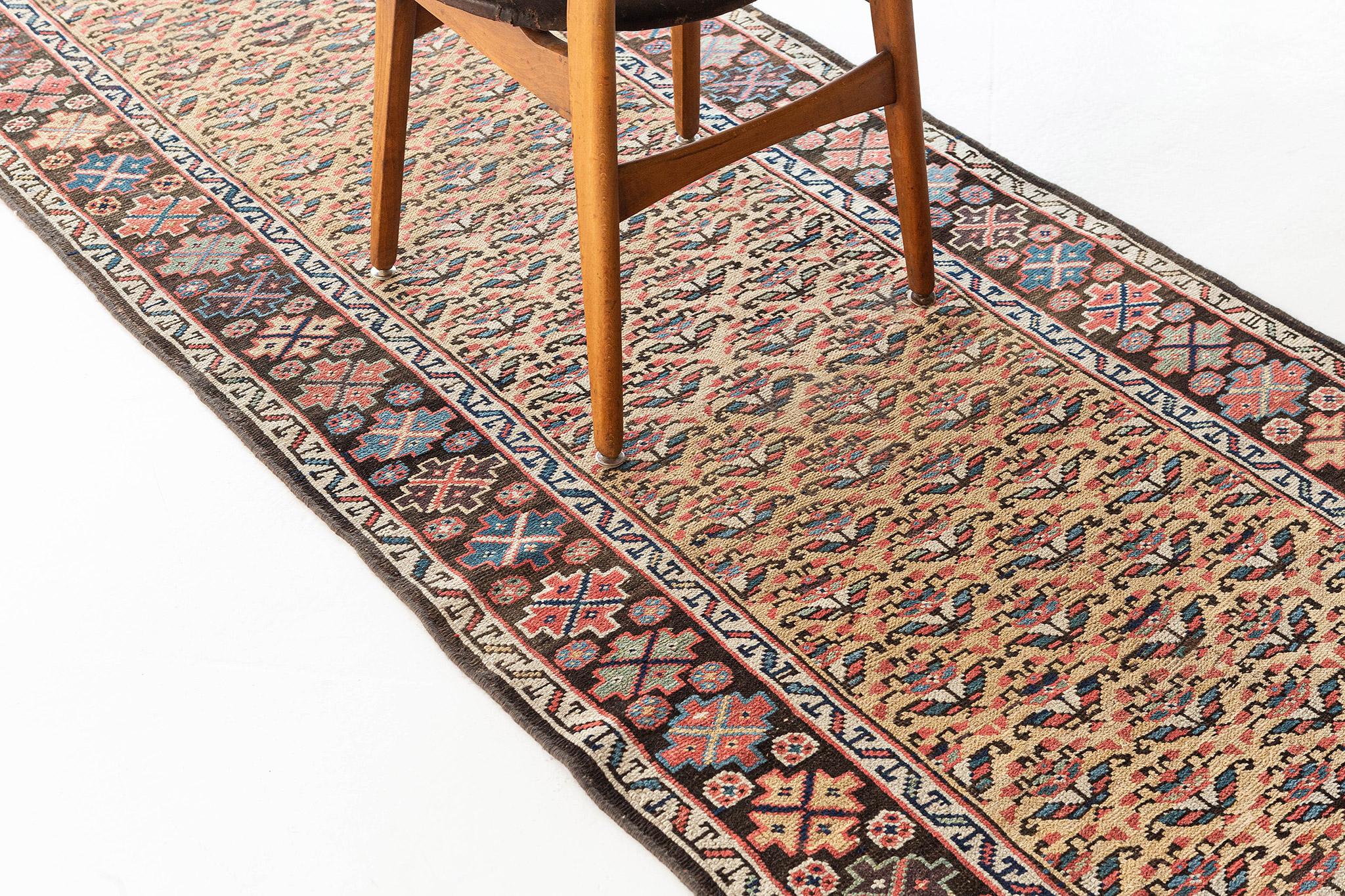 Mehraban Antique Kordish Northwest Persian Runner In Good Condition For Sale In WEST HOLLYWOOD, CA