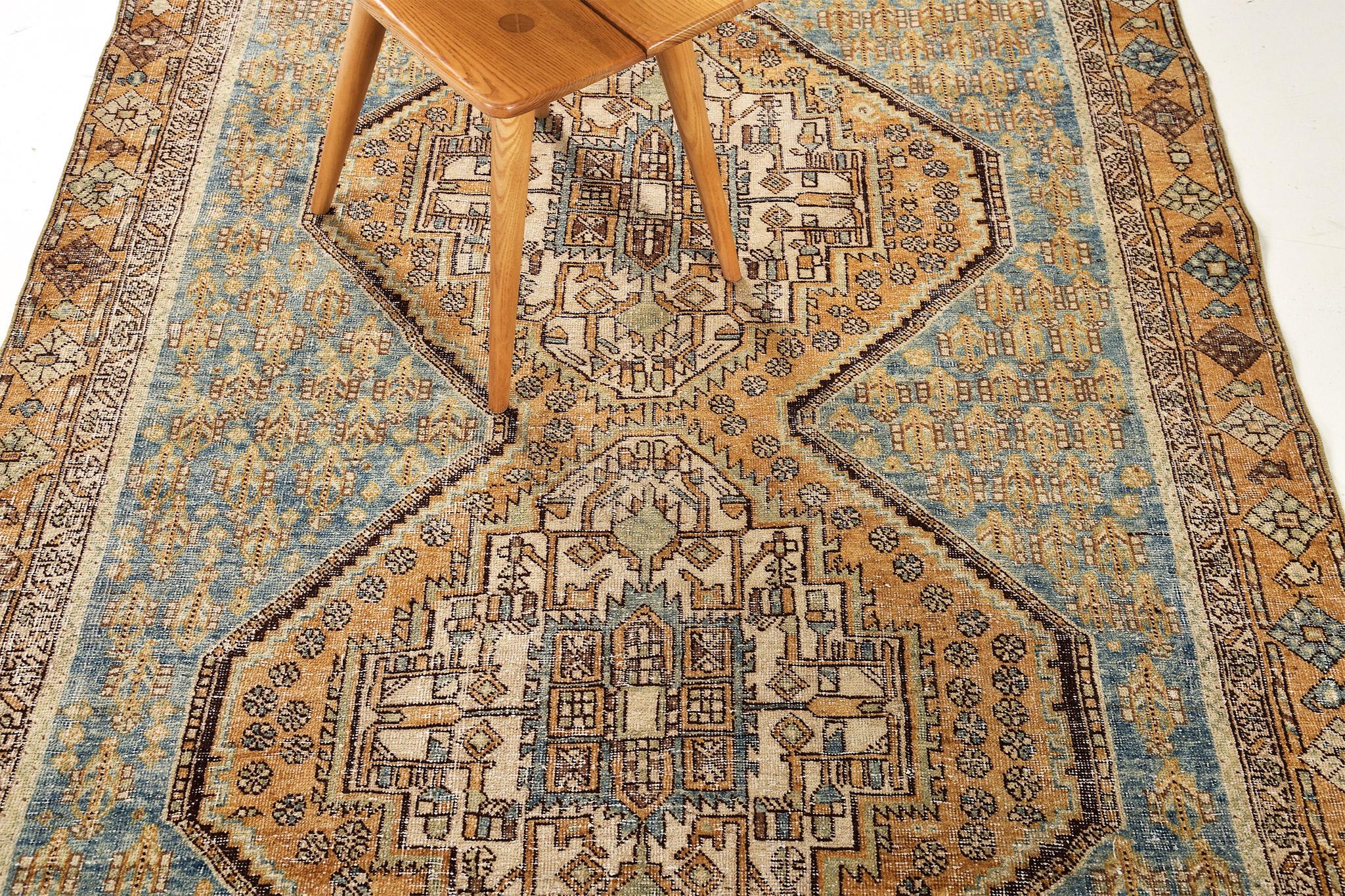 Hand-Knotted Mehraban Antique Persian Afshar For Sale