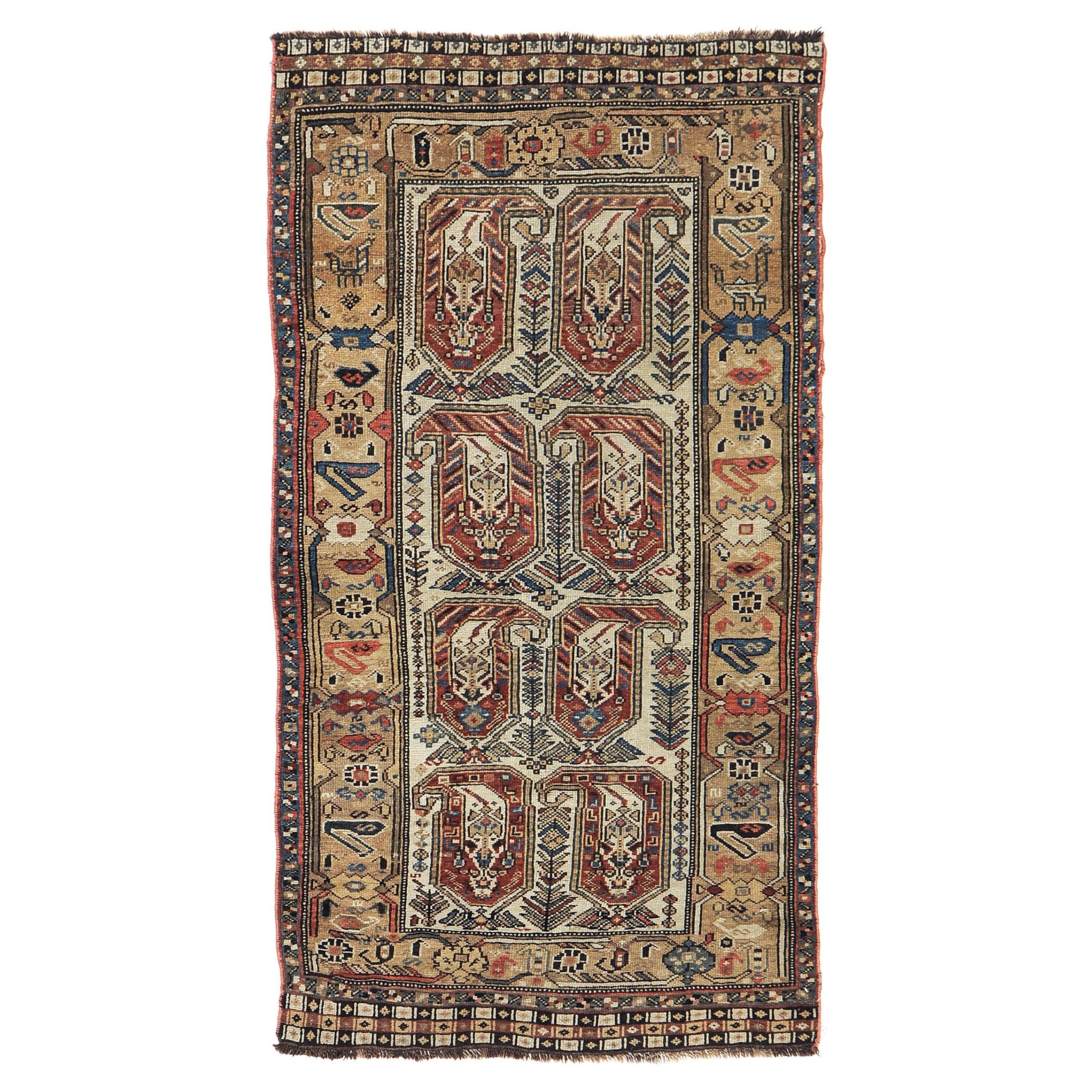Mehraban Antiker persischer Afshar-Teppich 57266 im Angebot