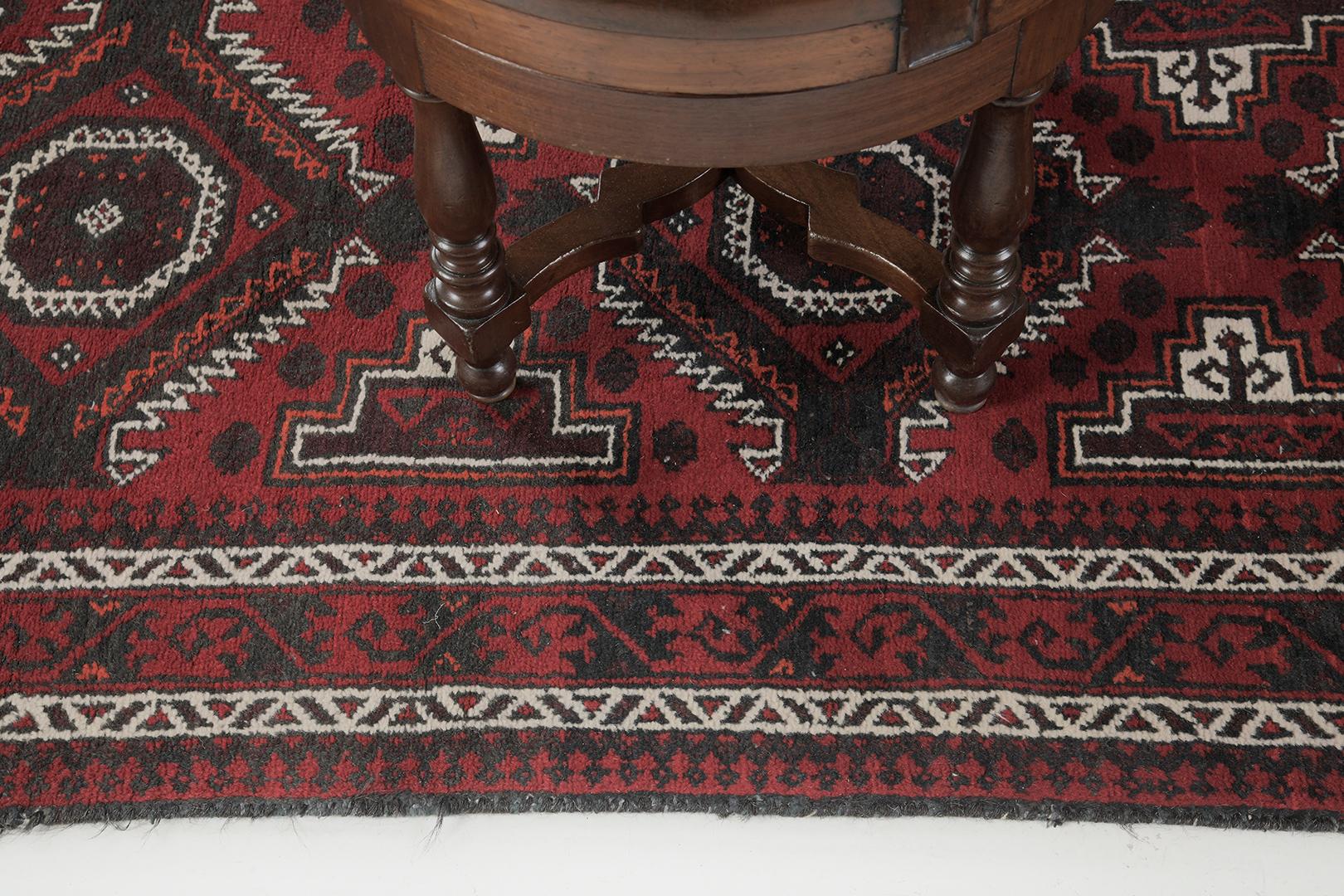 Hand-Knotted Mehraban Antique Persian Belouch Runner For Sale