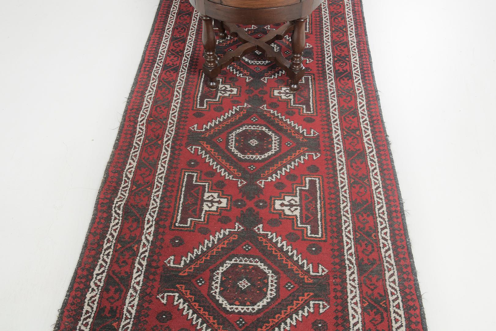 Early 20th Century Mehraban Antique Persian Belouch Runner For Sale