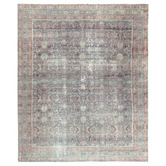 Mehraban Antique Persian Bidjar Distressed Rug