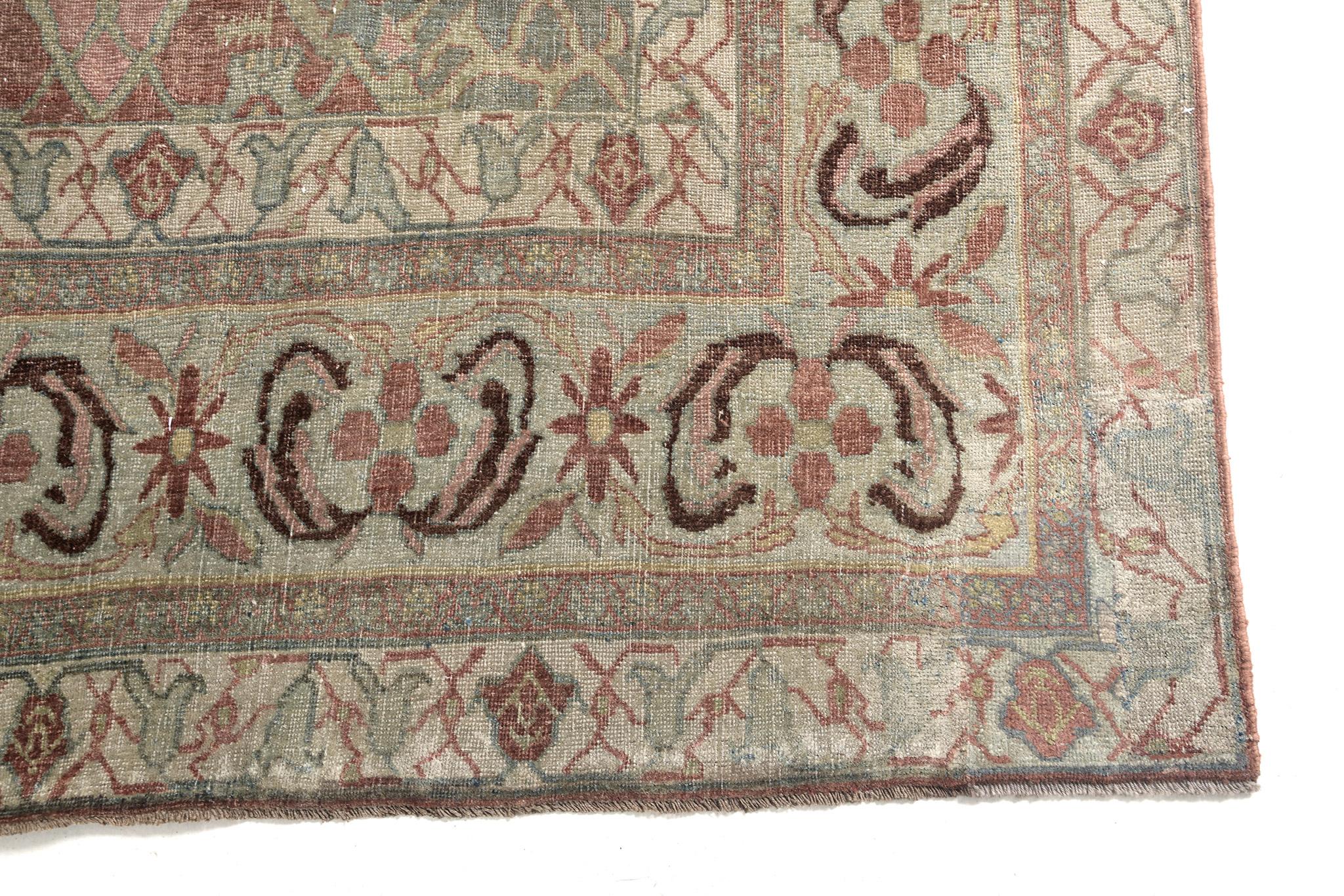 Hand-Knotted Mehraban Antique Persian Bidjar For Sale