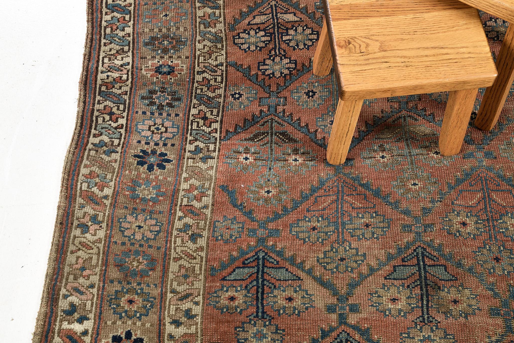 Mehraban Antiker persischer Bidjar-Läufer aus Persien 26195 (Persisch) im Angebot