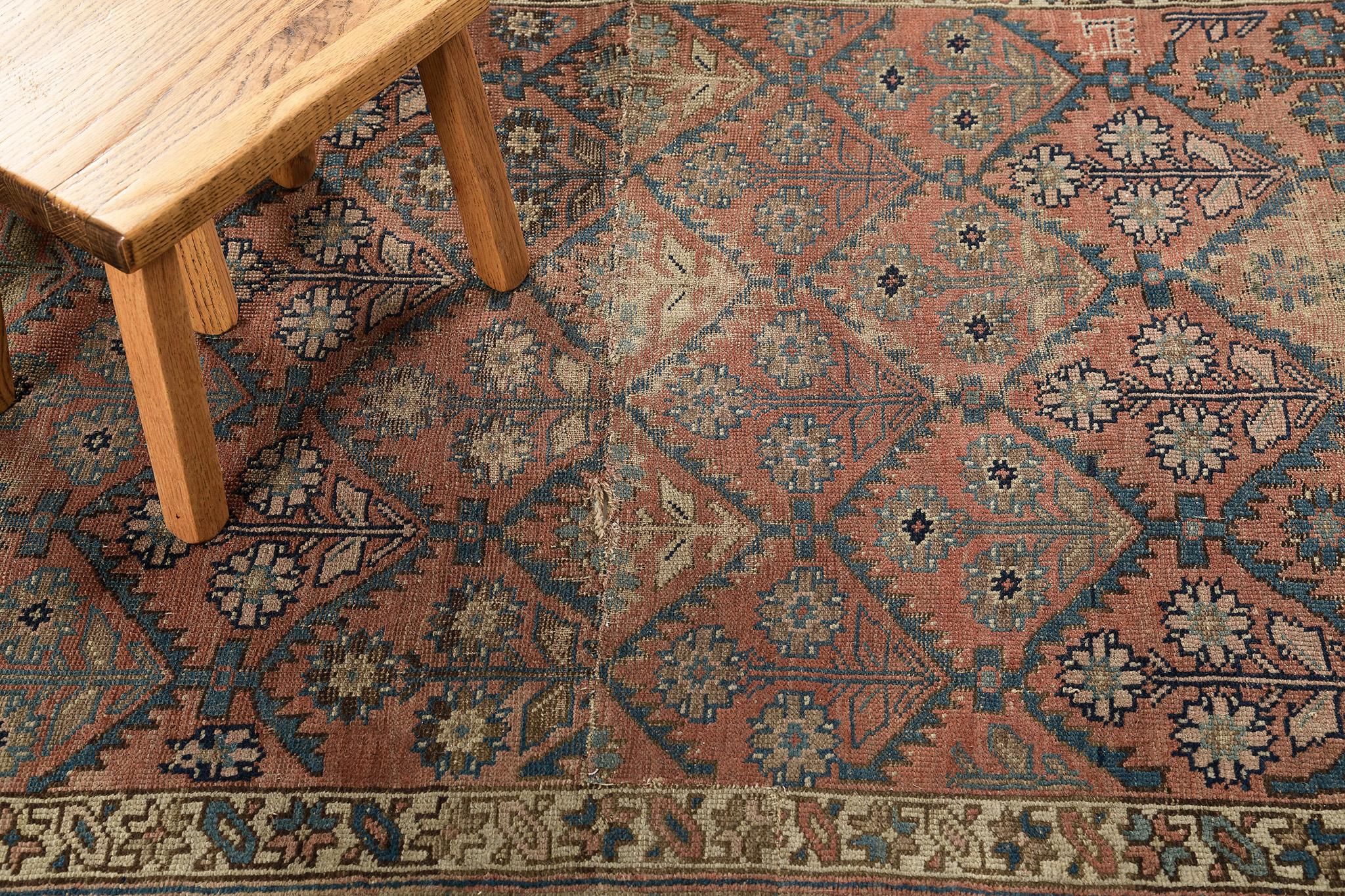 Mehraban Antiker persischer Bidjar-Läufer aus Persien 26195 (Handgeknüpft) im Angebot