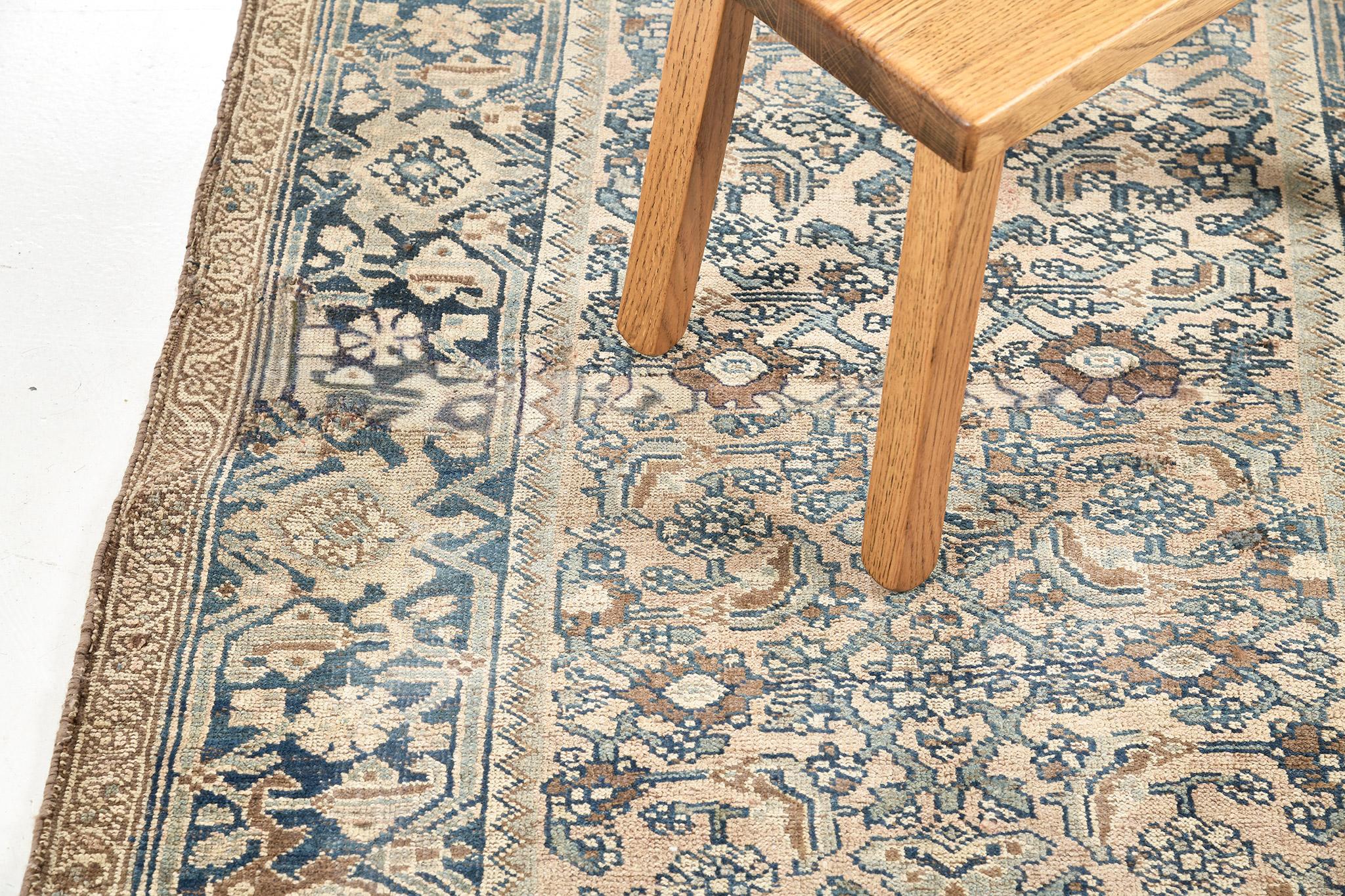 Mehraban Antiker persischer Bidjar-Läufer im Herati-Design 57538 (Handgeknüpft) im Angebot