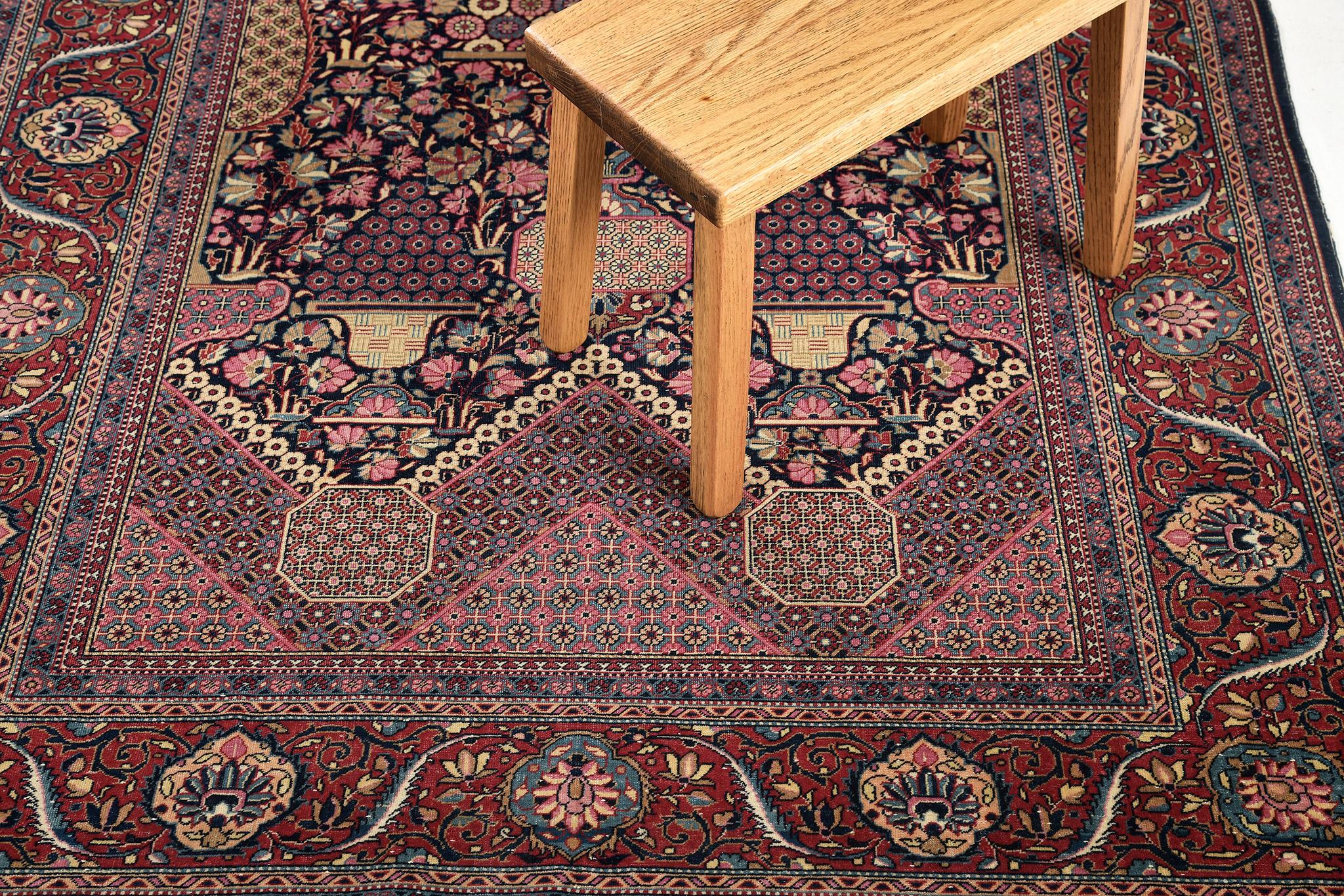 Mehraban Antiker persischer Kashan-Teppich 26821 (Persisch) im Angebot