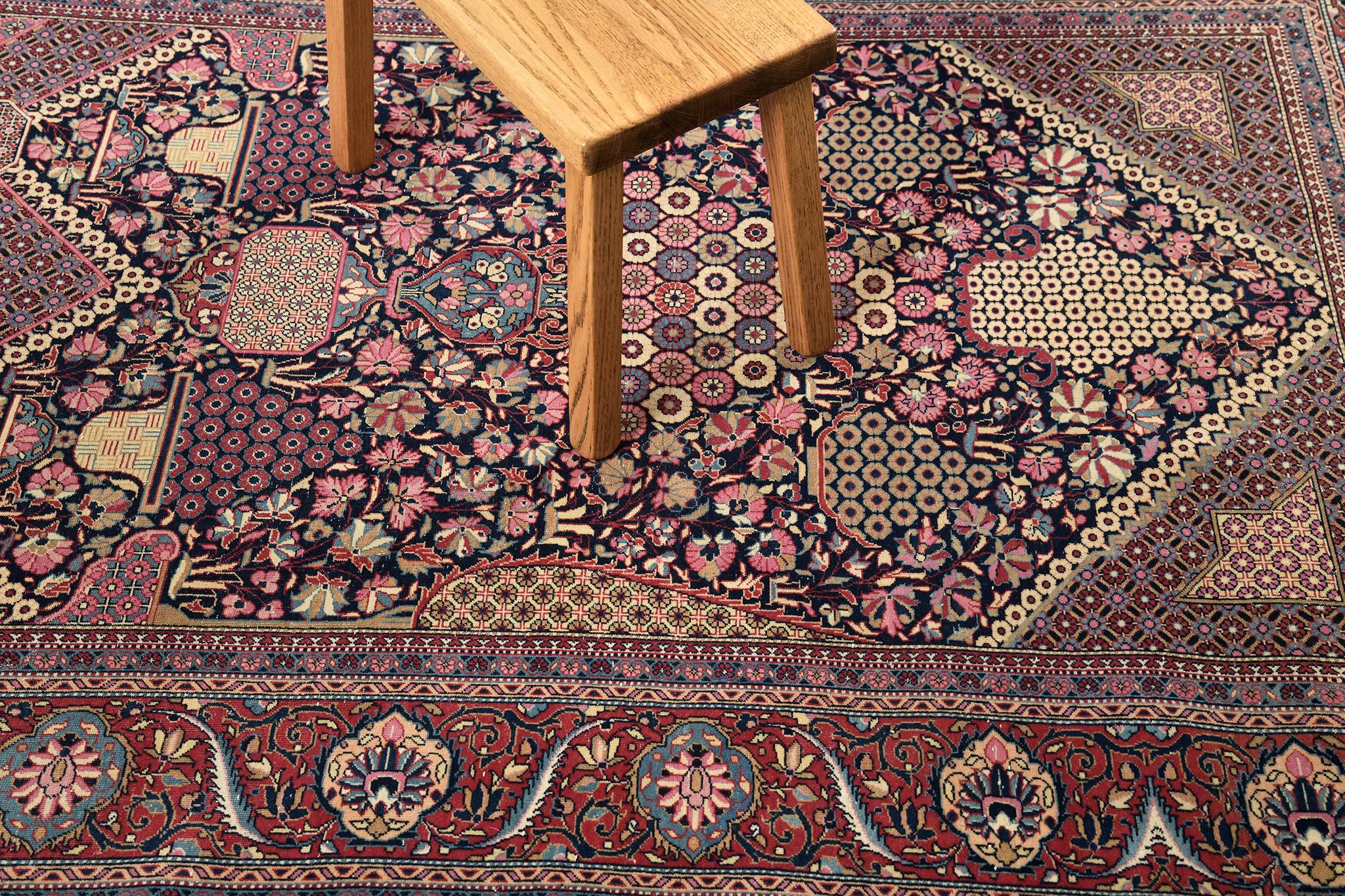 Mehraban Antiker persischer Kashan-Teppich 26821 (Wolle) im Angebot
