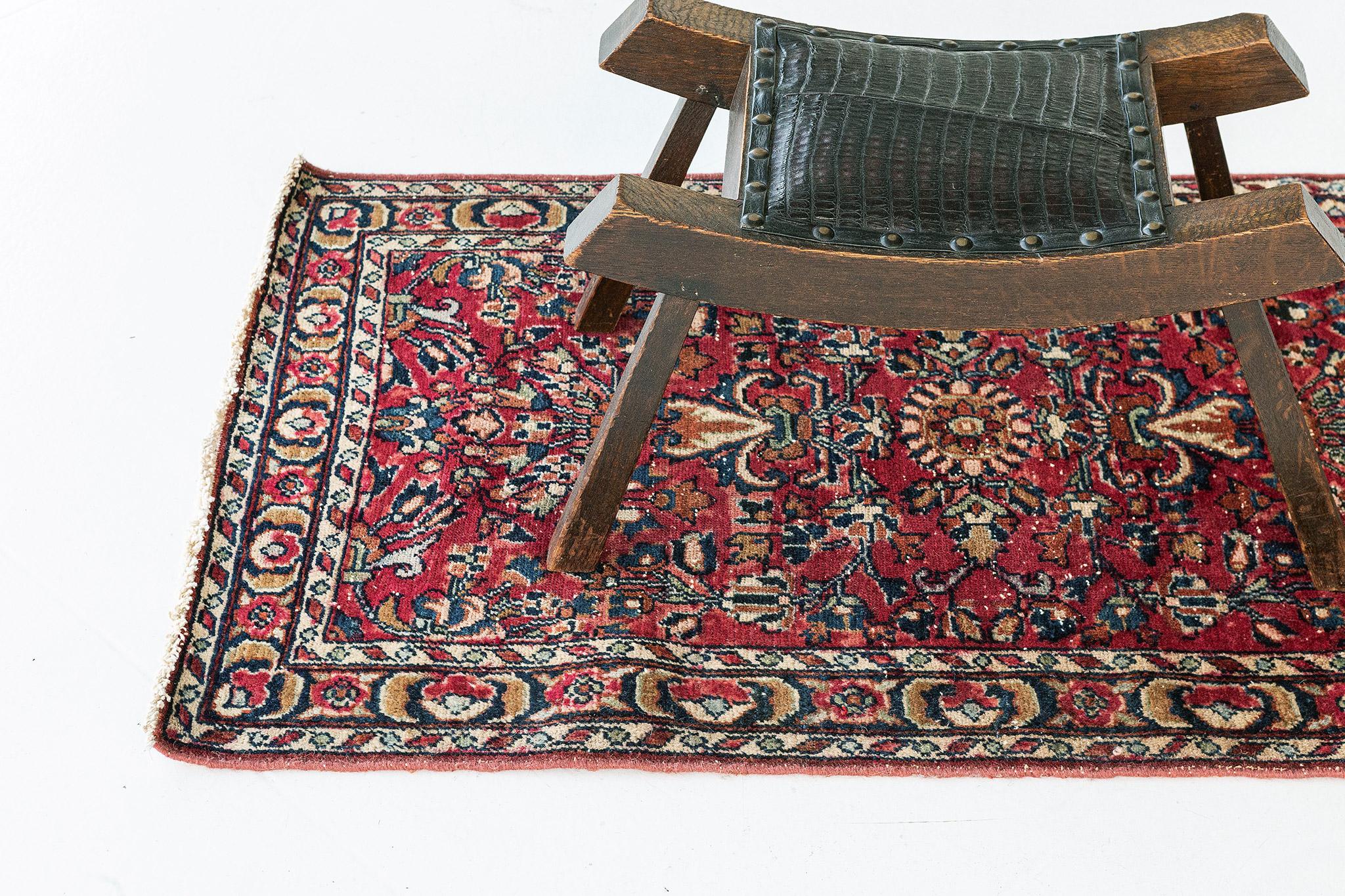 Early 20th Century Mehraban Antique Persian Lilian Rug 11961 For Sale