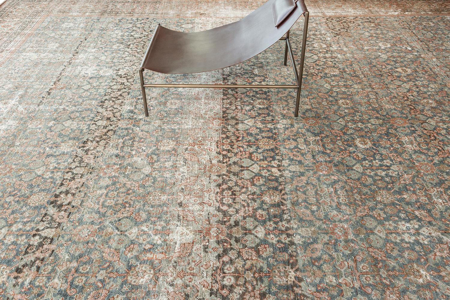Mehraban Alfombra Persa Antigua Mahal Farahan en venta 6