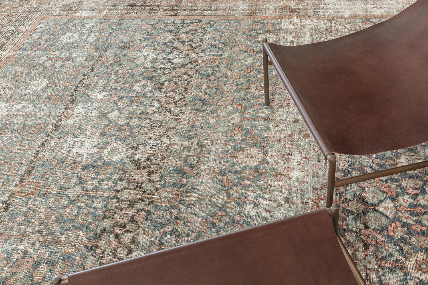 Mehraban Alfombra Persa Antigua Mahal Farahan principios del siglo XX en venta