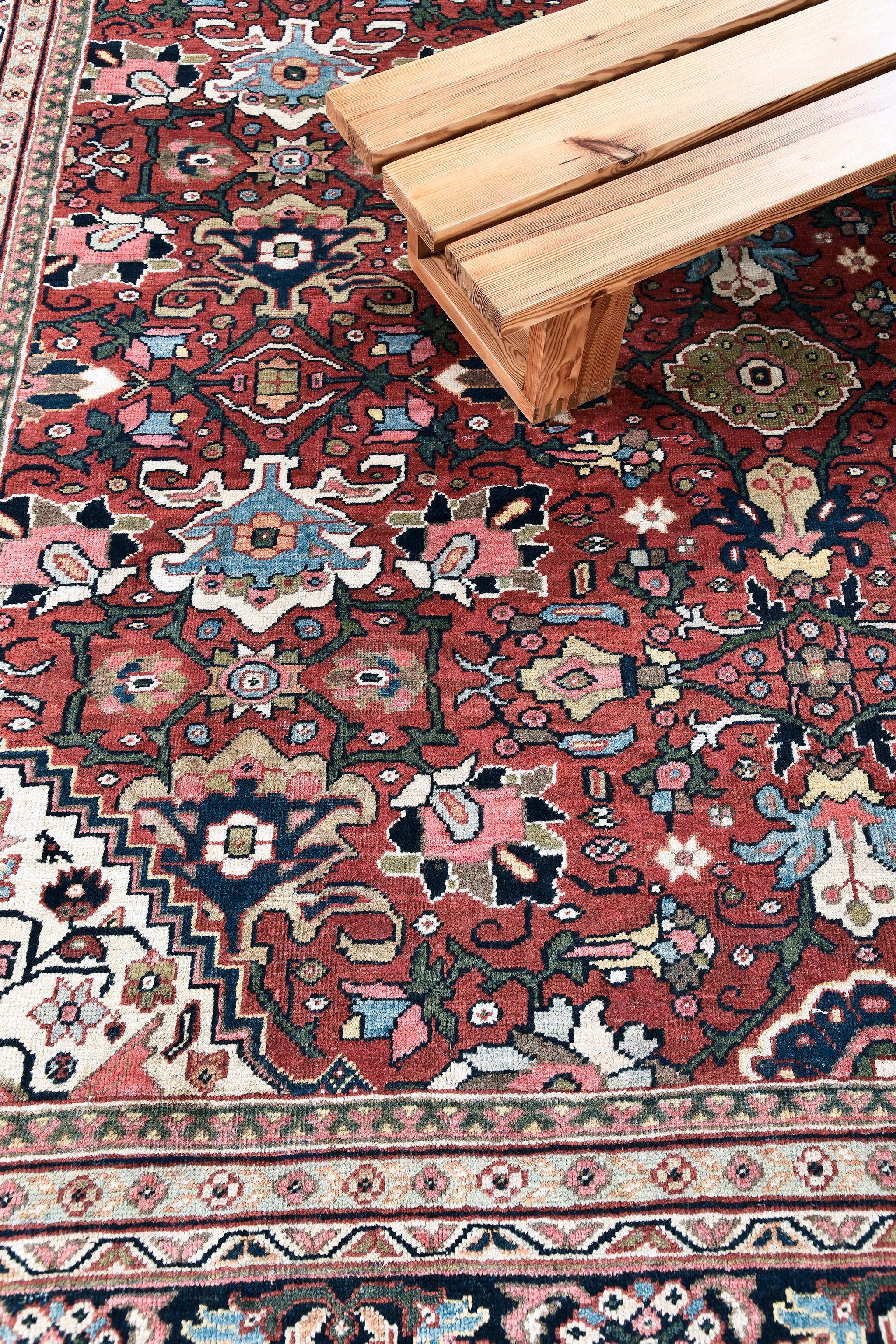 Annodato a mano Mehraban Antico Mahal Persiano in vendita