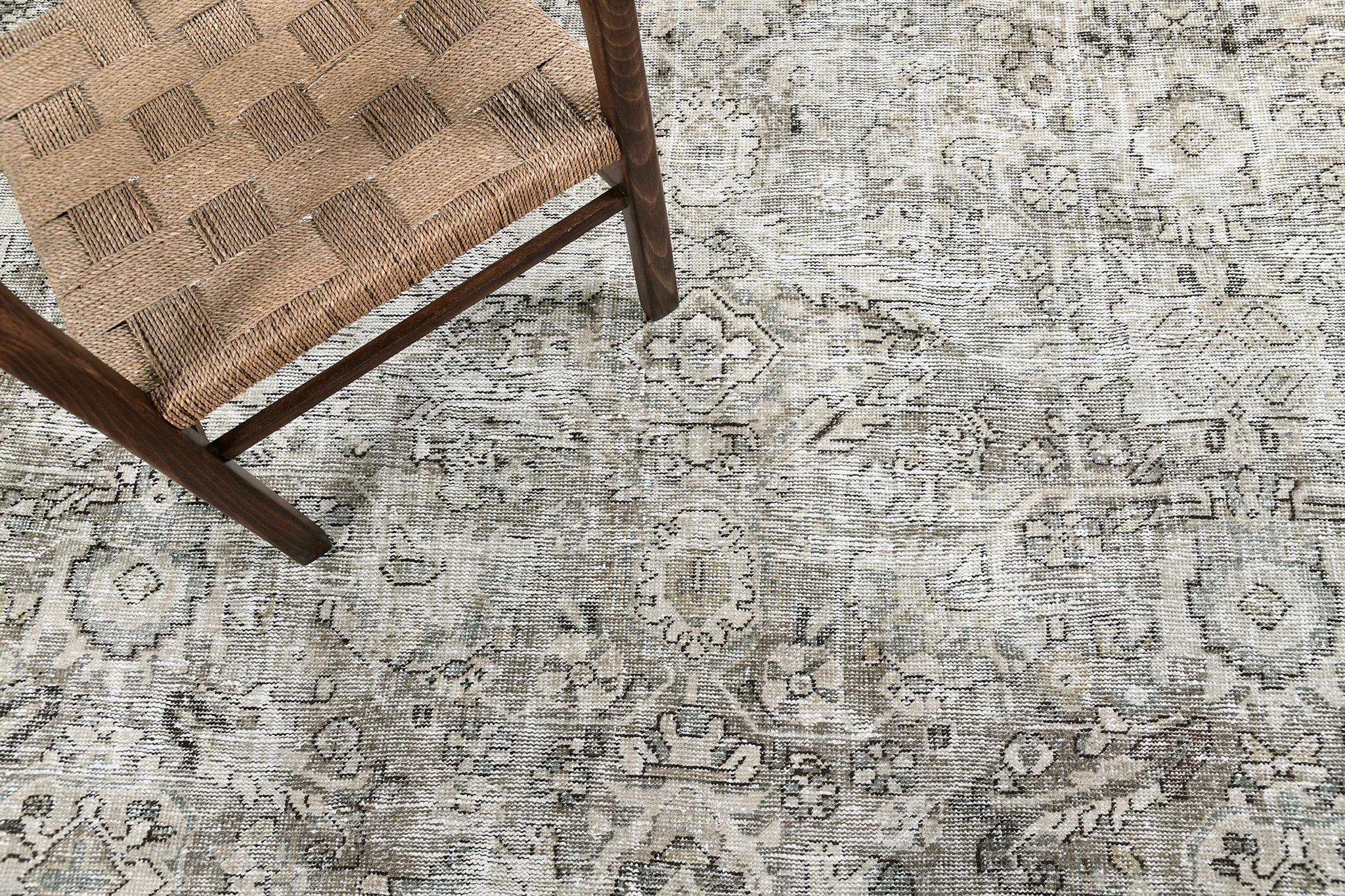 Mehraban Antique Persian Mahal In Distressed Condition For Sale In WEST HOLLYWOOD, CA