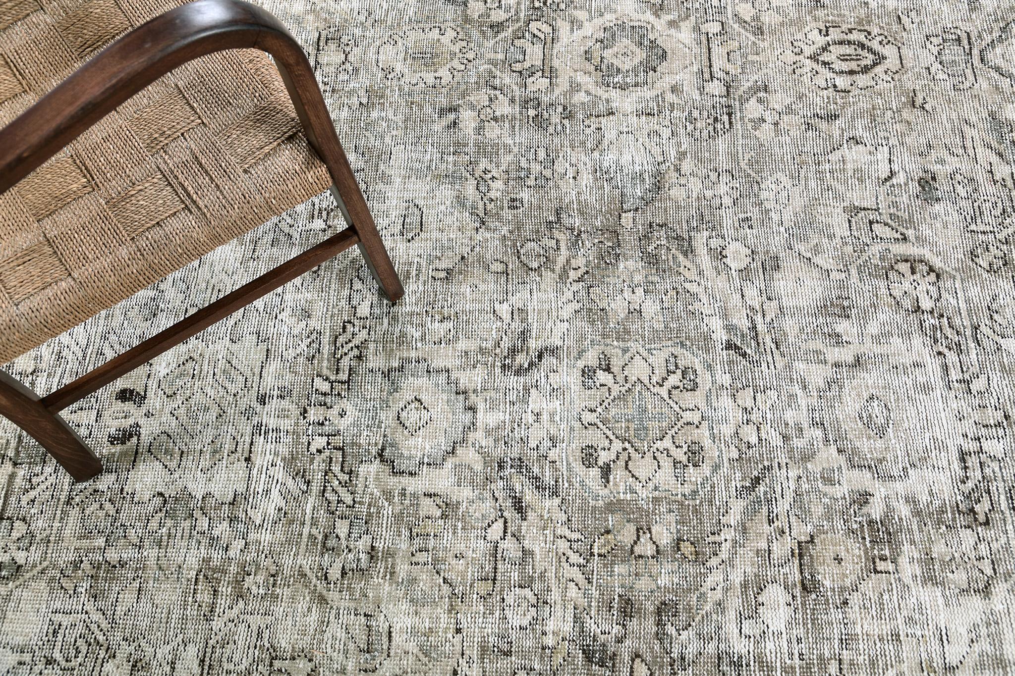 Early 20th Century Mehraban Antique Persian Mahal For Sale