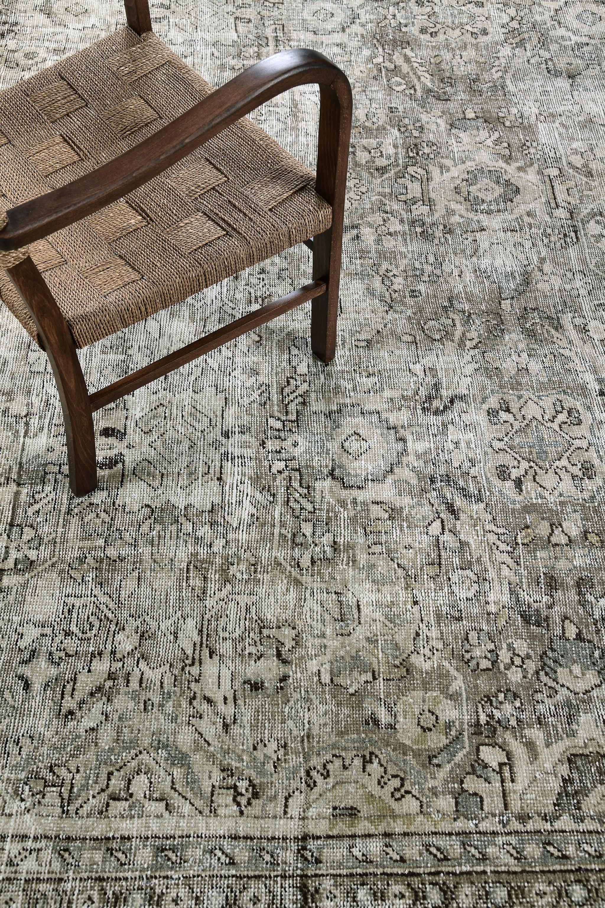 Wool Mehraban Antique Persian Mahal For Sale