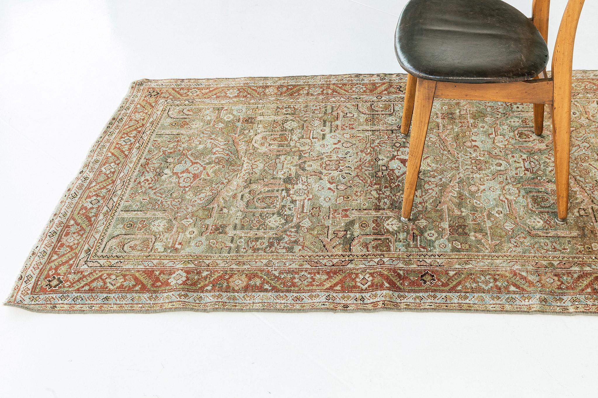 Hand-Knotted Mehraban Antique Persian Mahal Rug 26043 For Sale