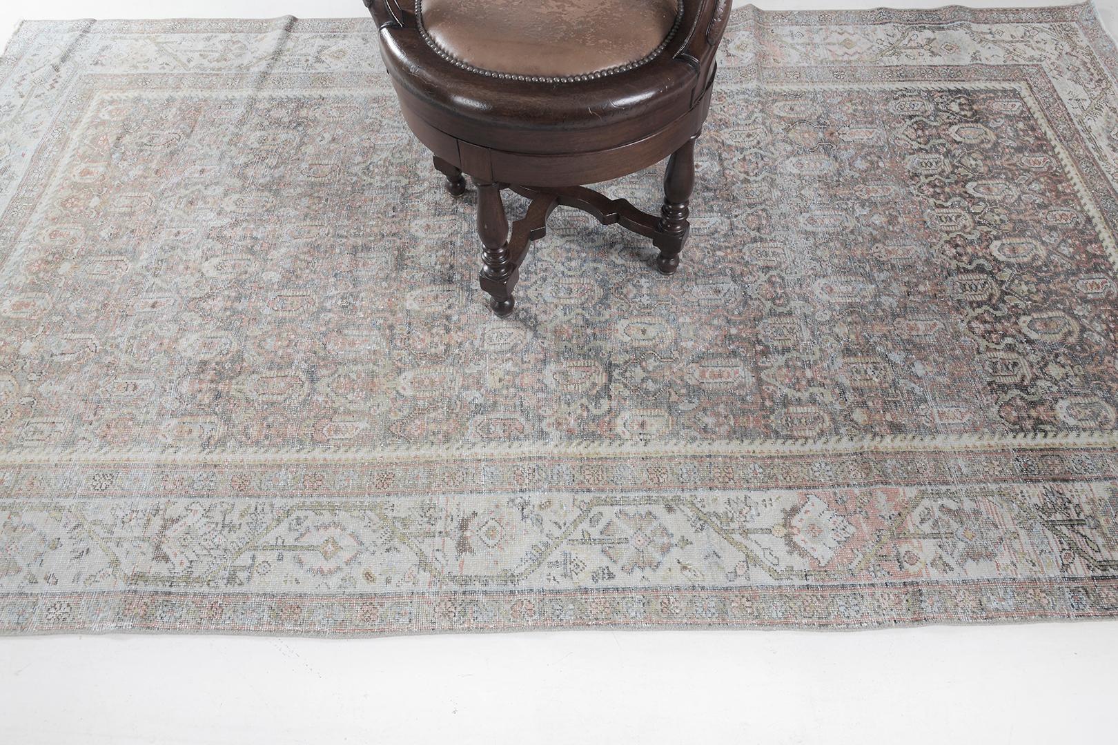 Mehraban Alfombra Persa Antigua Mahal en venta 4