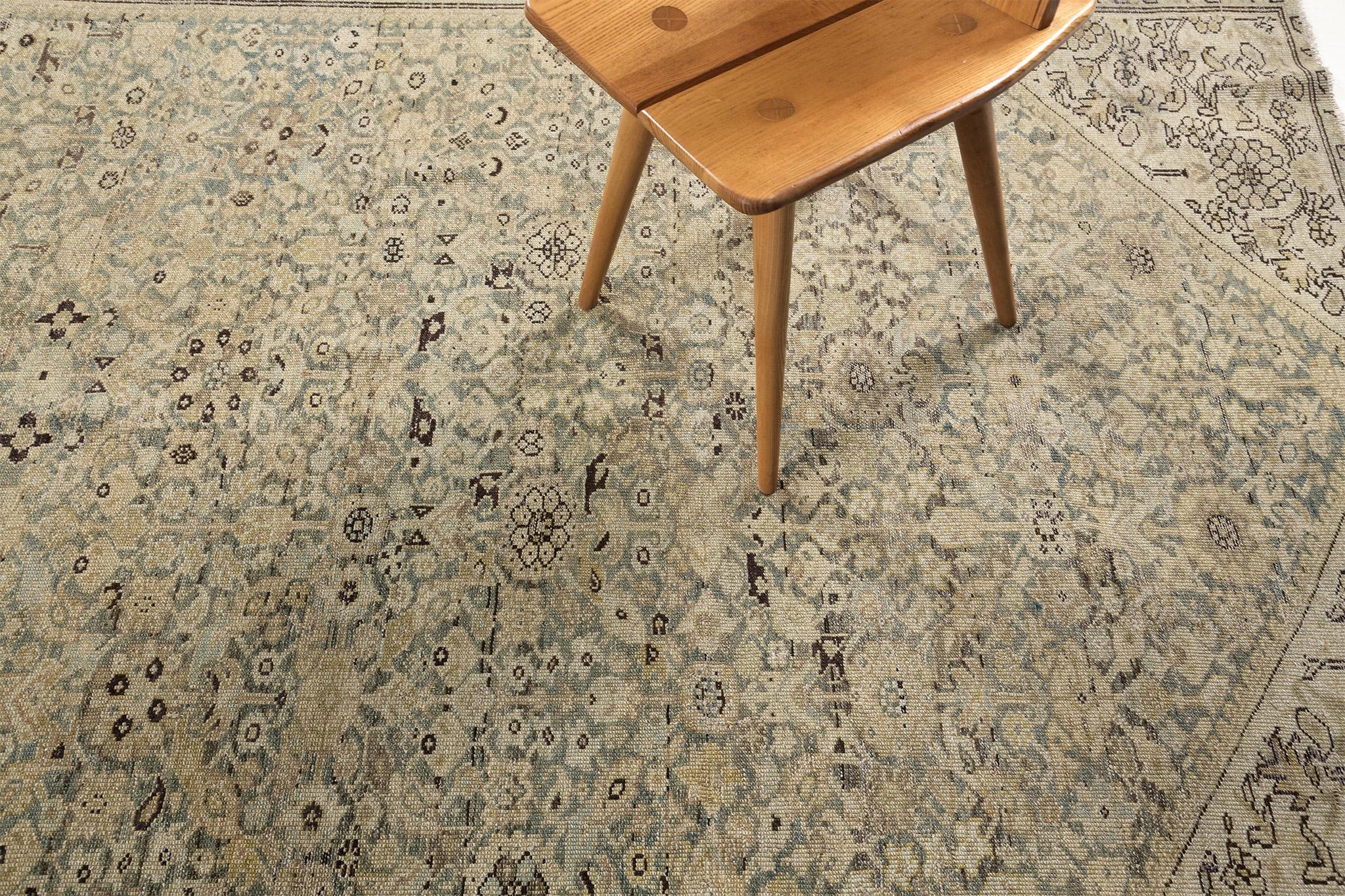 Mehraban Antiker persischer Malayer aus Persien 27674 (Handgeknüpft) im Angebot