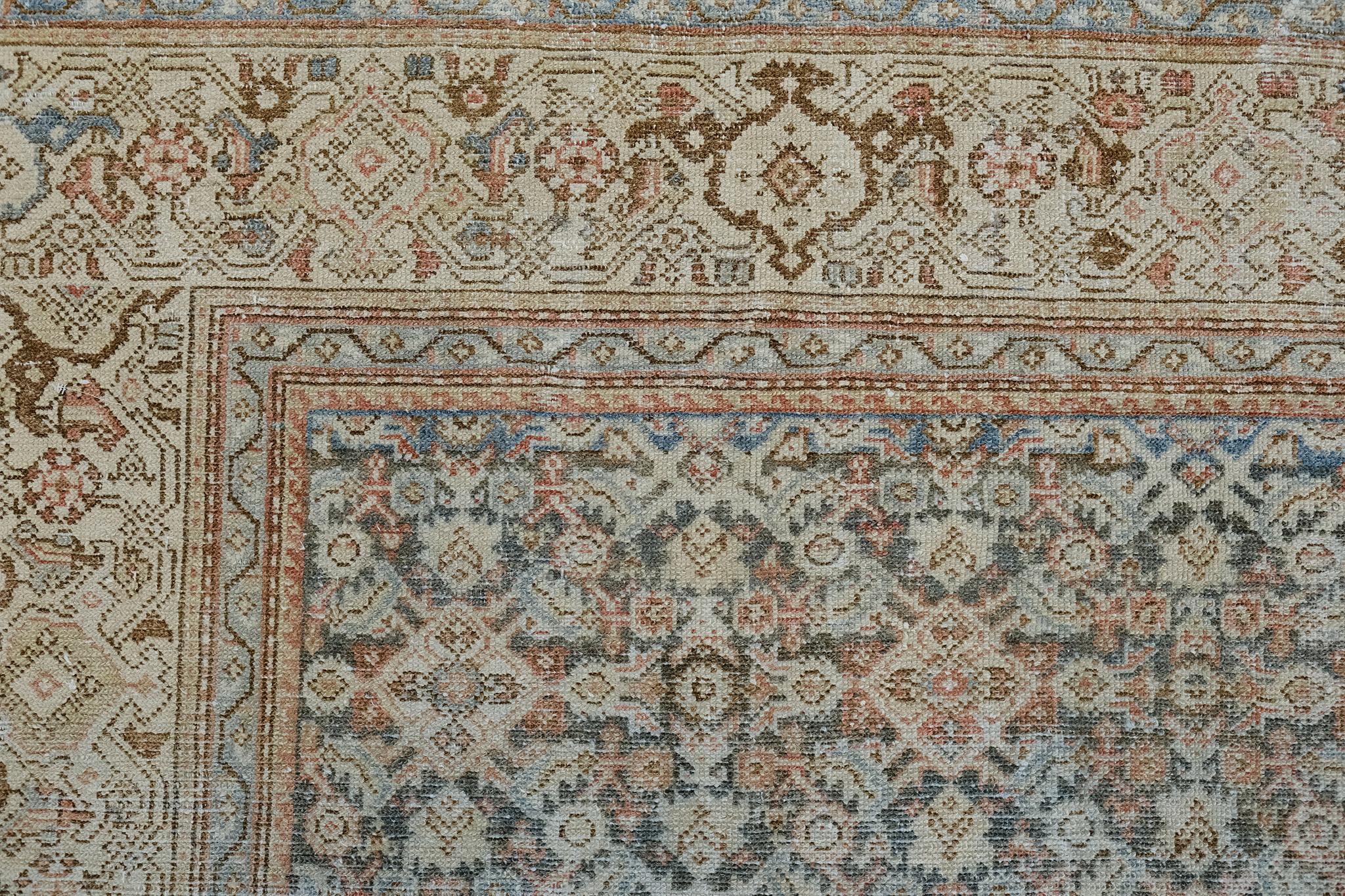 Noué à la main Mehraban Malayer persan ancien persan antique en vente