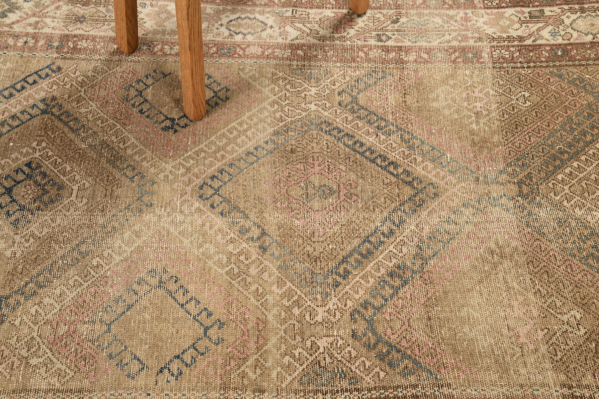 Wool Antique Persian Malayer Rug 55417 For Sale