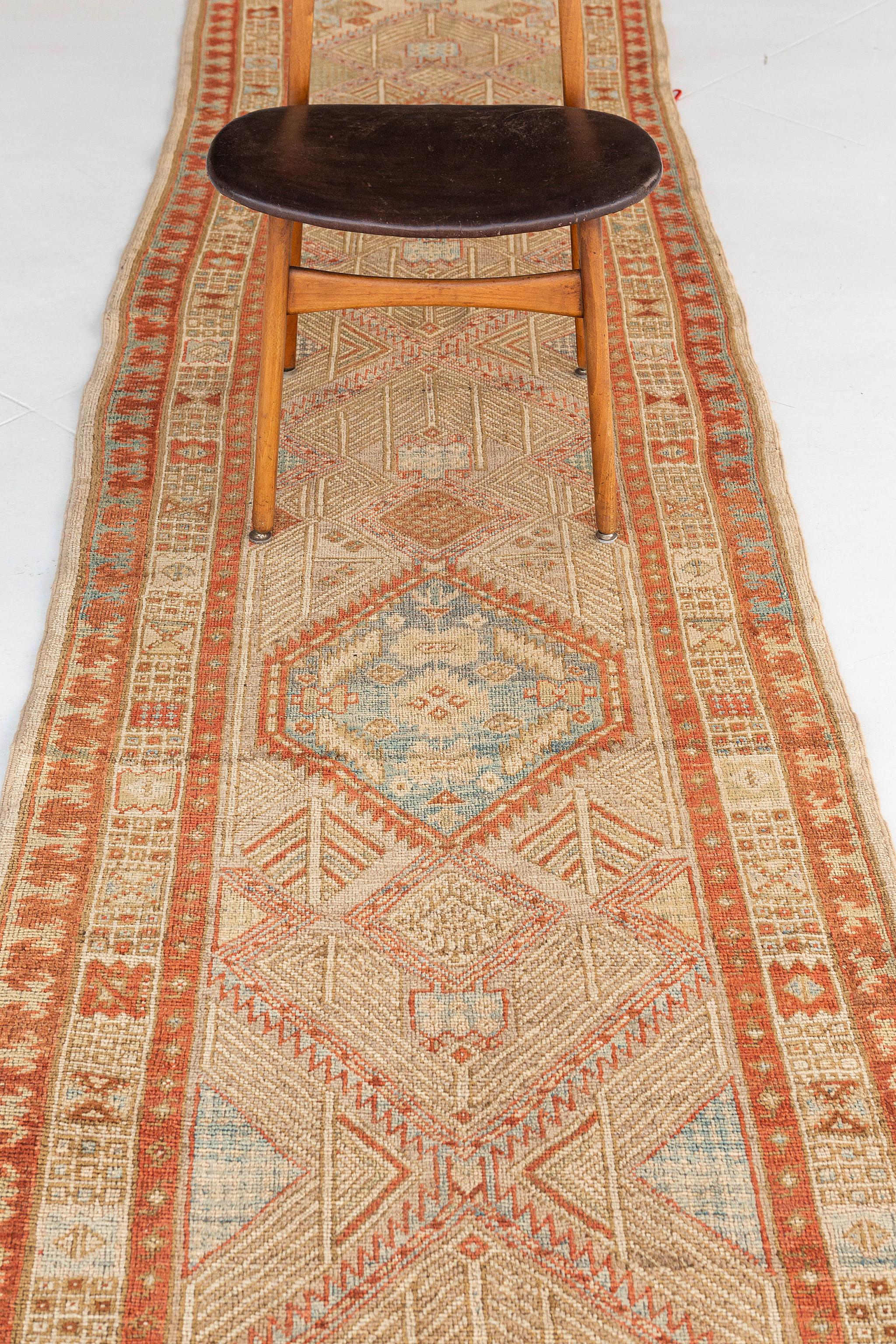 Mehraban Antique Persian Malayer Runner 19595 In Good Condition For Sale In WEST HOLLYWOOD, CA