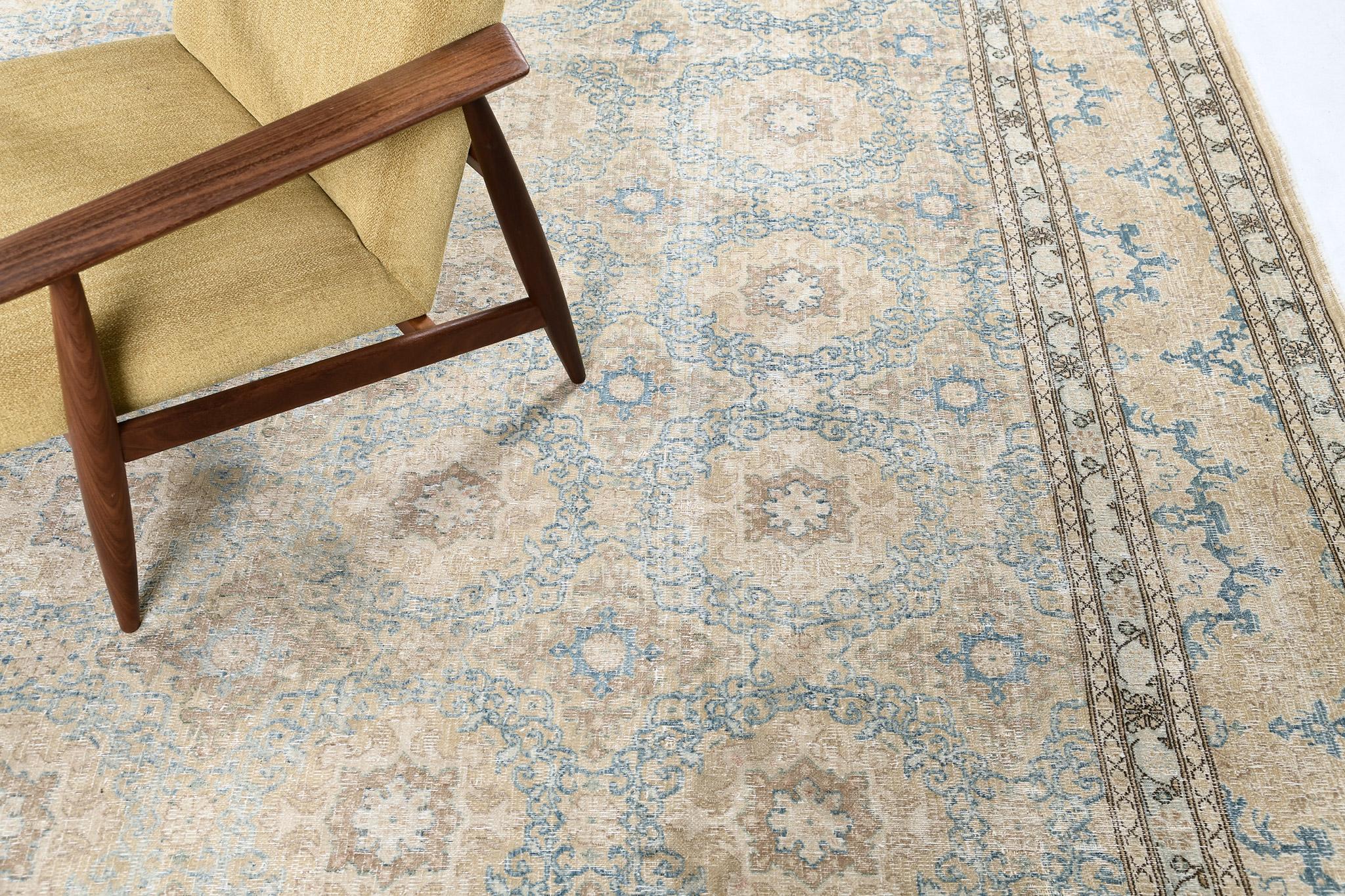 Noué à la main Mehraban Antique Mashad persan en vente