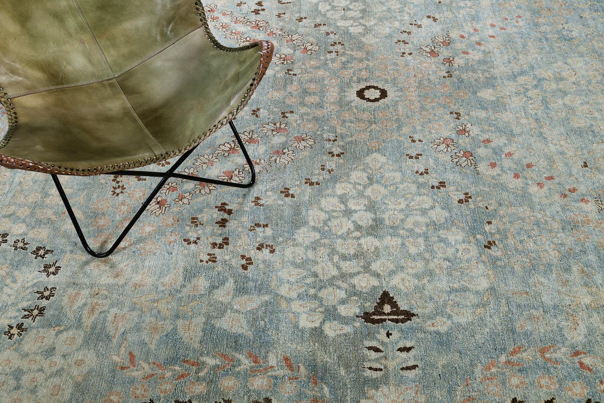 Early 20th Century Mehraban Antique Persian Mashad For Sale