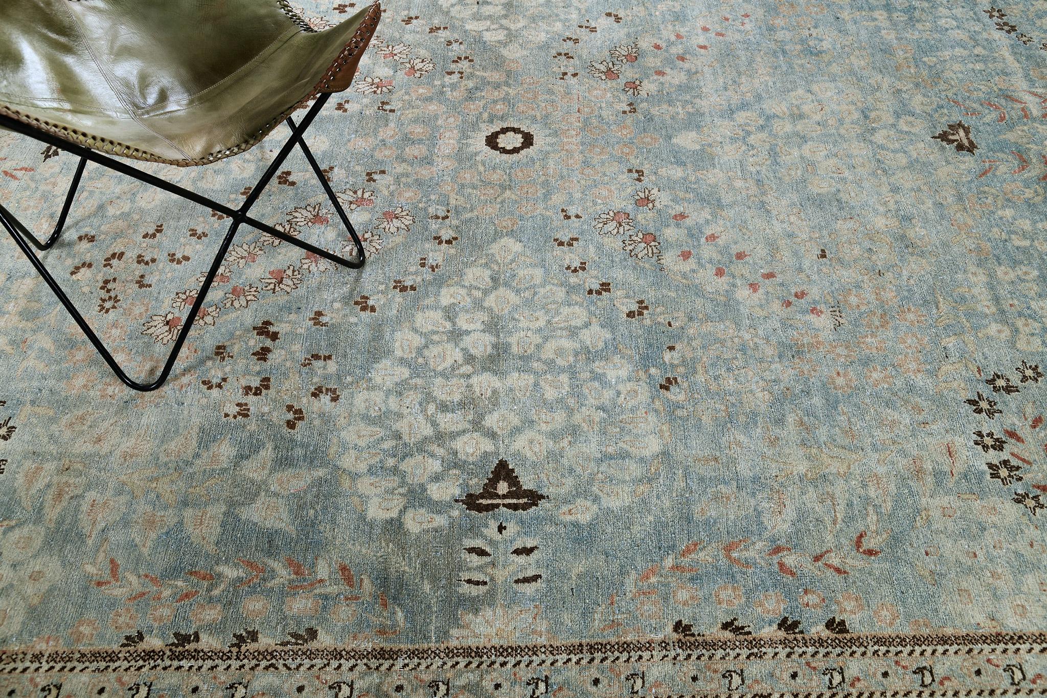 Wool Mehraban Antique Persian Mashad For Sale
