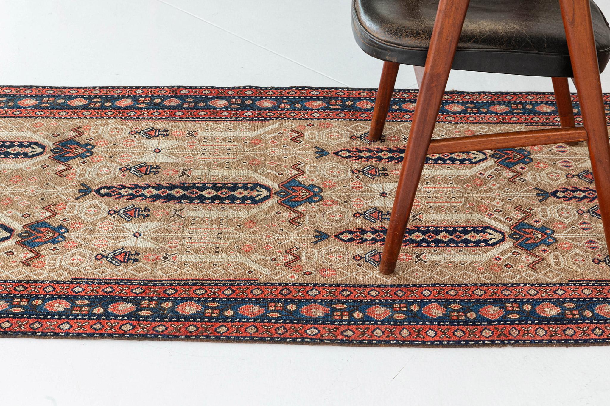 Hand-Knotted Mehraban Antique Persian Sarab For Sale