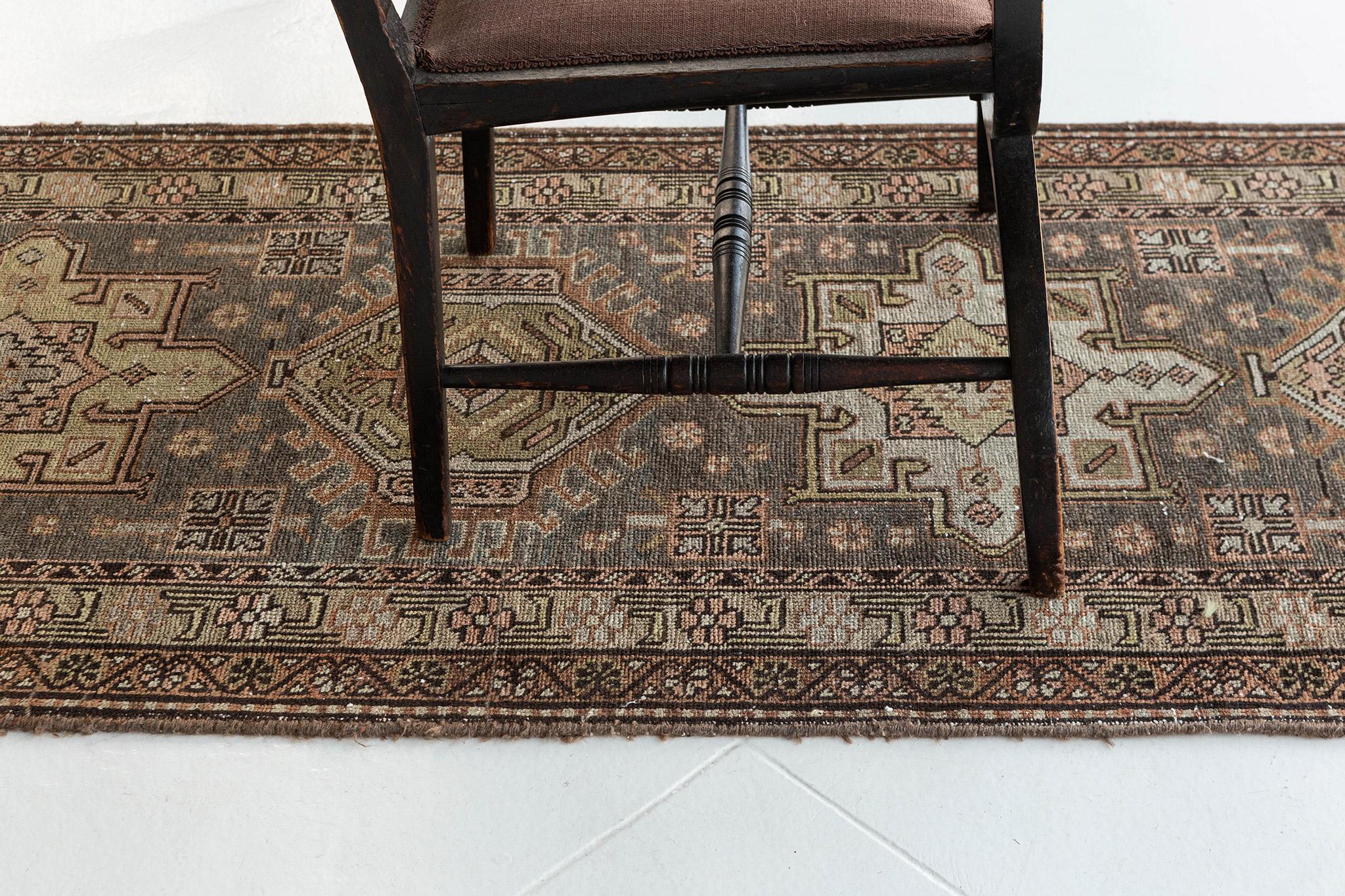 Early 20th Century Antique Persian Serapi Runner For Sale
