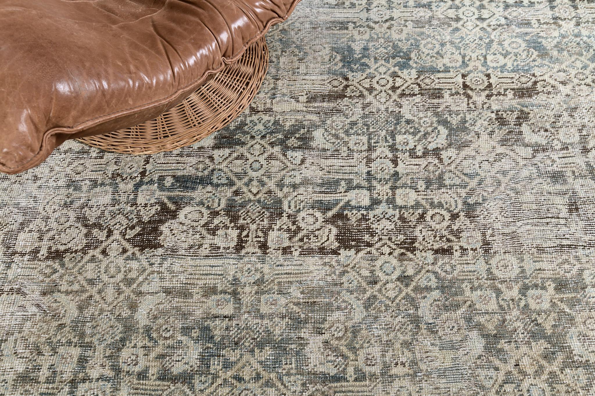 Hand-Knotted Mehraban Antique Persian Sultanabad For Sale