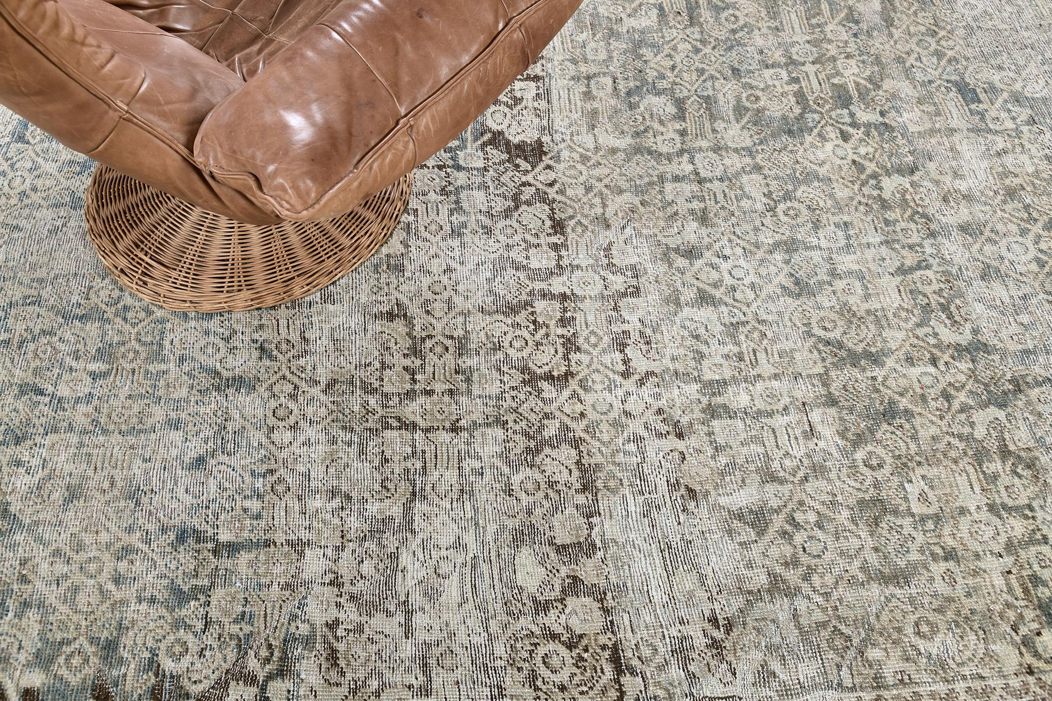 Wool Mehraban Antique Persian Sultanabad For Sale