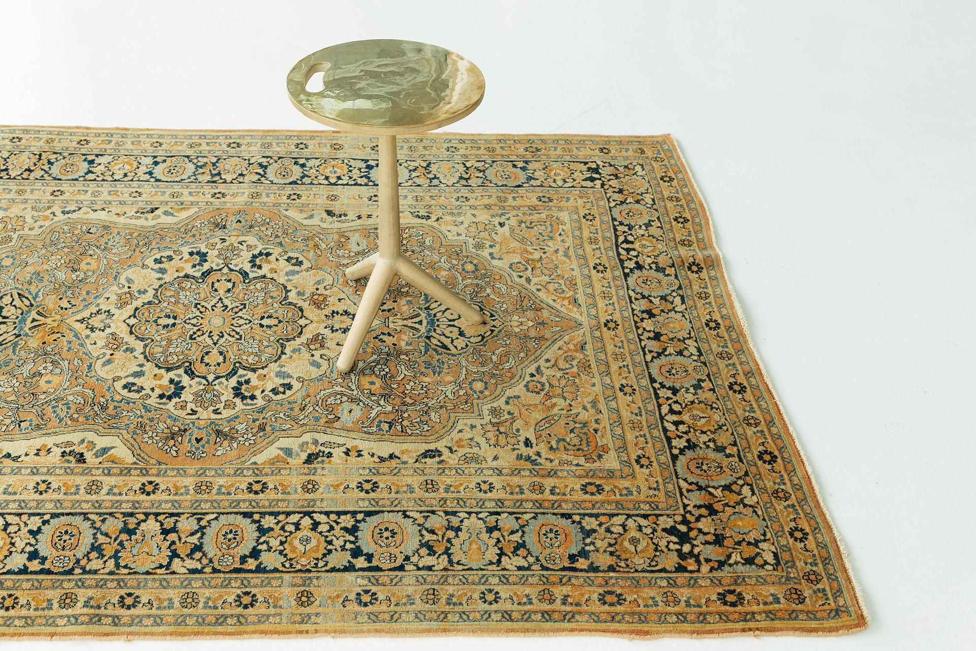 Wool Mehraban Antique Persian Tabriz Circa 1890 For Sale