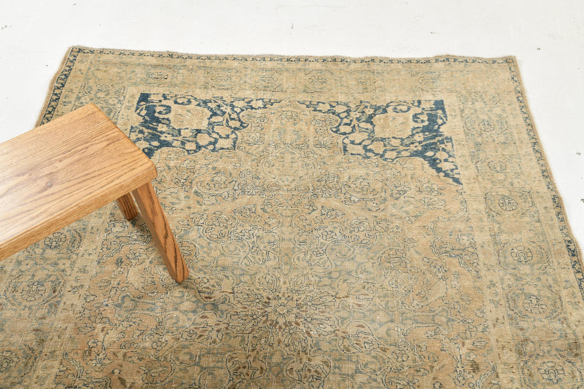 Wool Mehraban Antique Persian Tabriz Rug 26155 For Sale