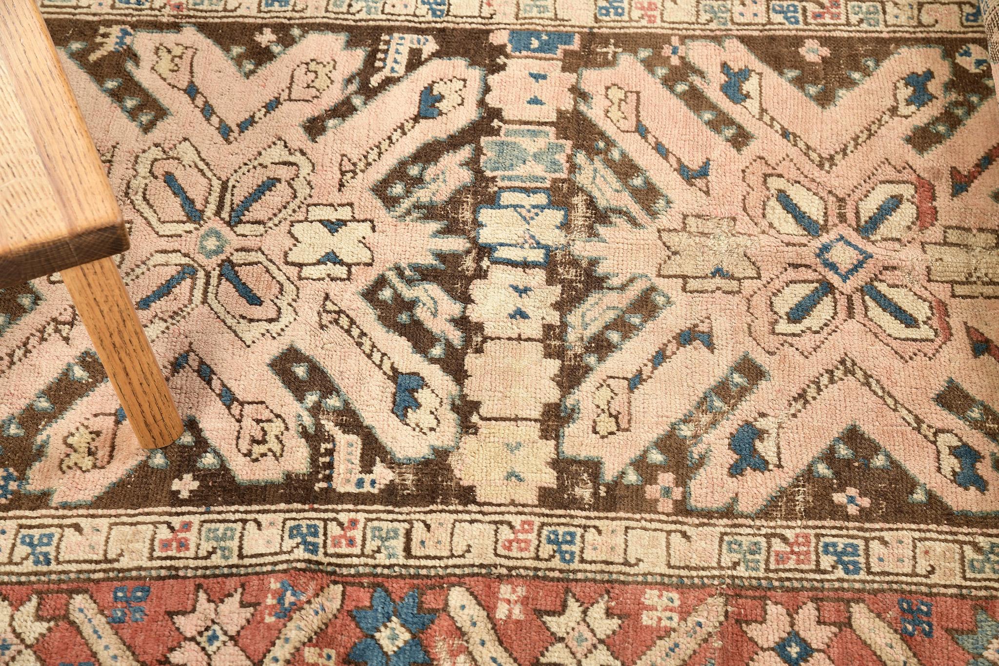 Hand-Knotted Mehraban Antique Russian Gharabagh Runner For Sale