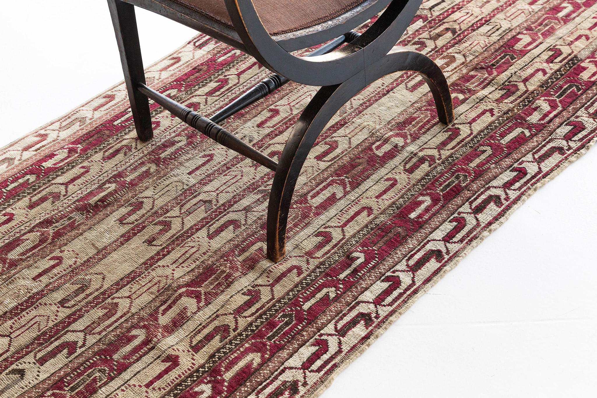 Hand-Knotted Mehraban Antique Turkish Anatolian Runner For Sale