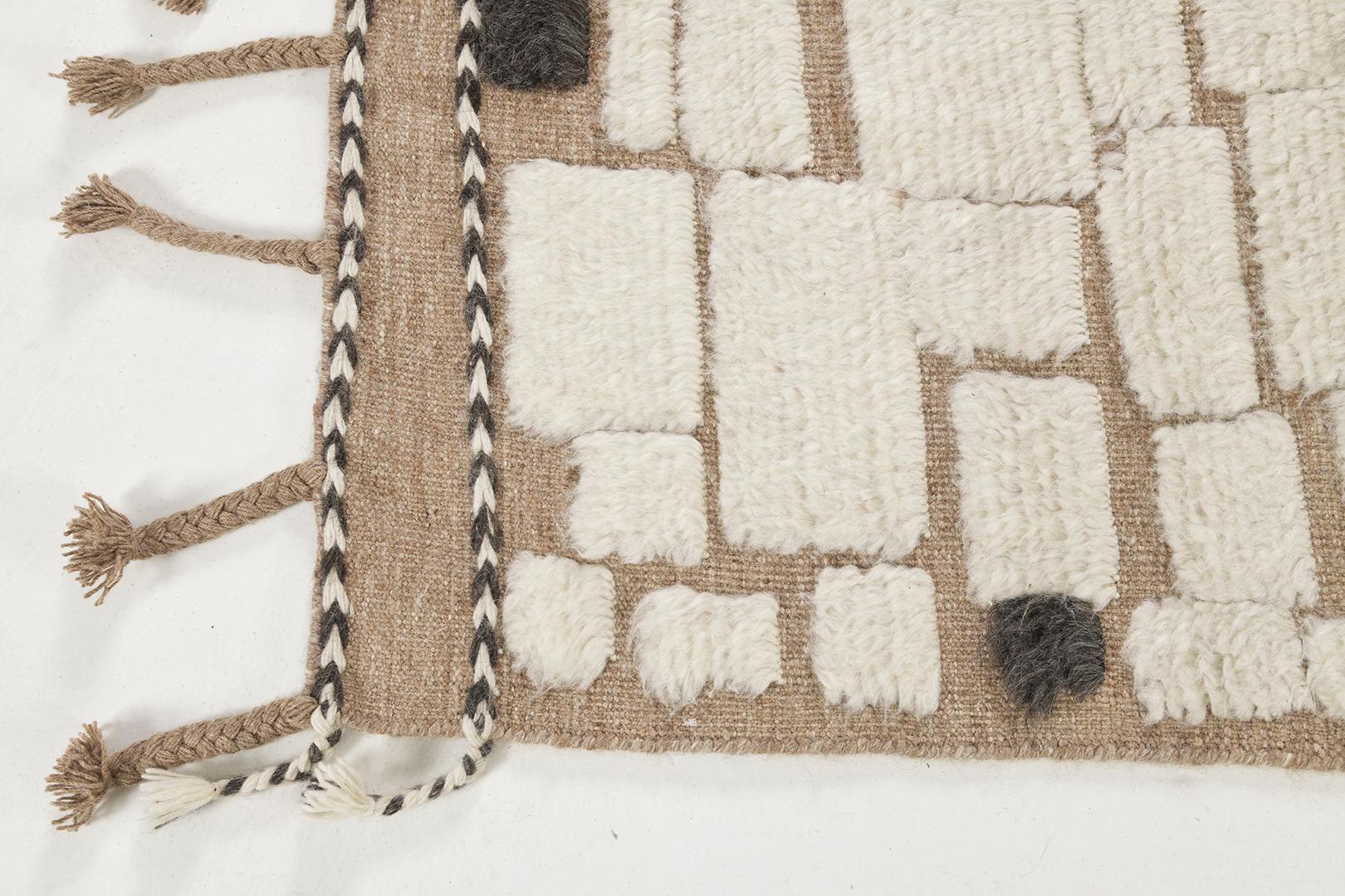 Avocet is gorgeous wool that features natural brown and embossed abstract design that gives your home a stylish charm. The playfulness of this masterpiece makes you feel creative in every color scheme. Sandpiper collection designed in Los Angeles