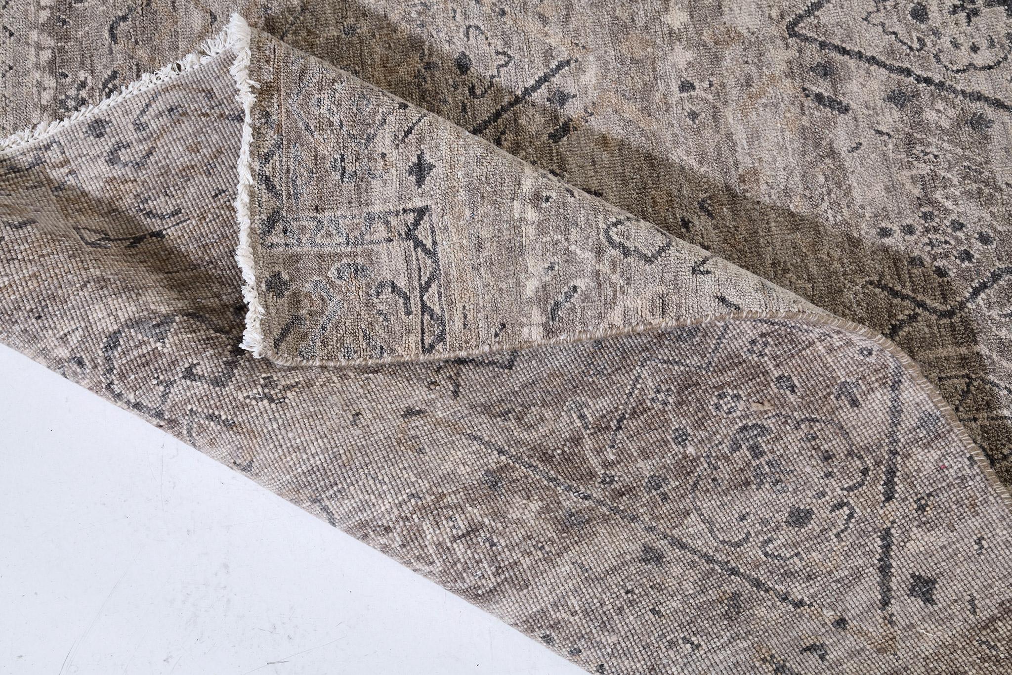 Hand-Knotted Mehraban Baaban, Seaside Standing For Sale