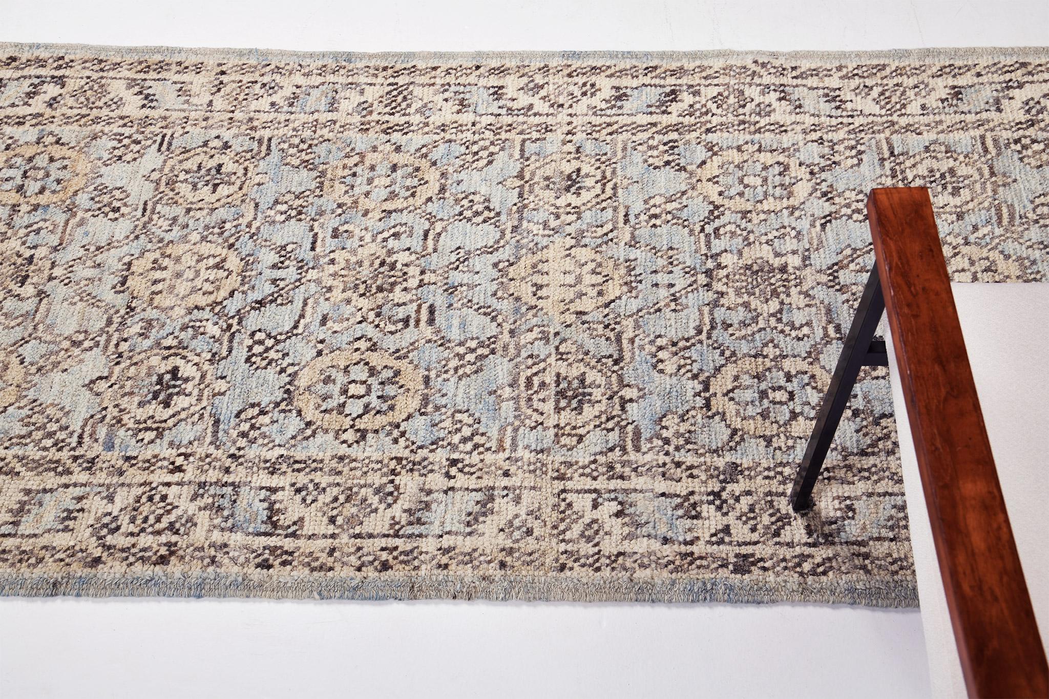 Mehraban Bakhshayesh-Läufer, Domicile-Kollektion (Handgeknüpft) im Angebot