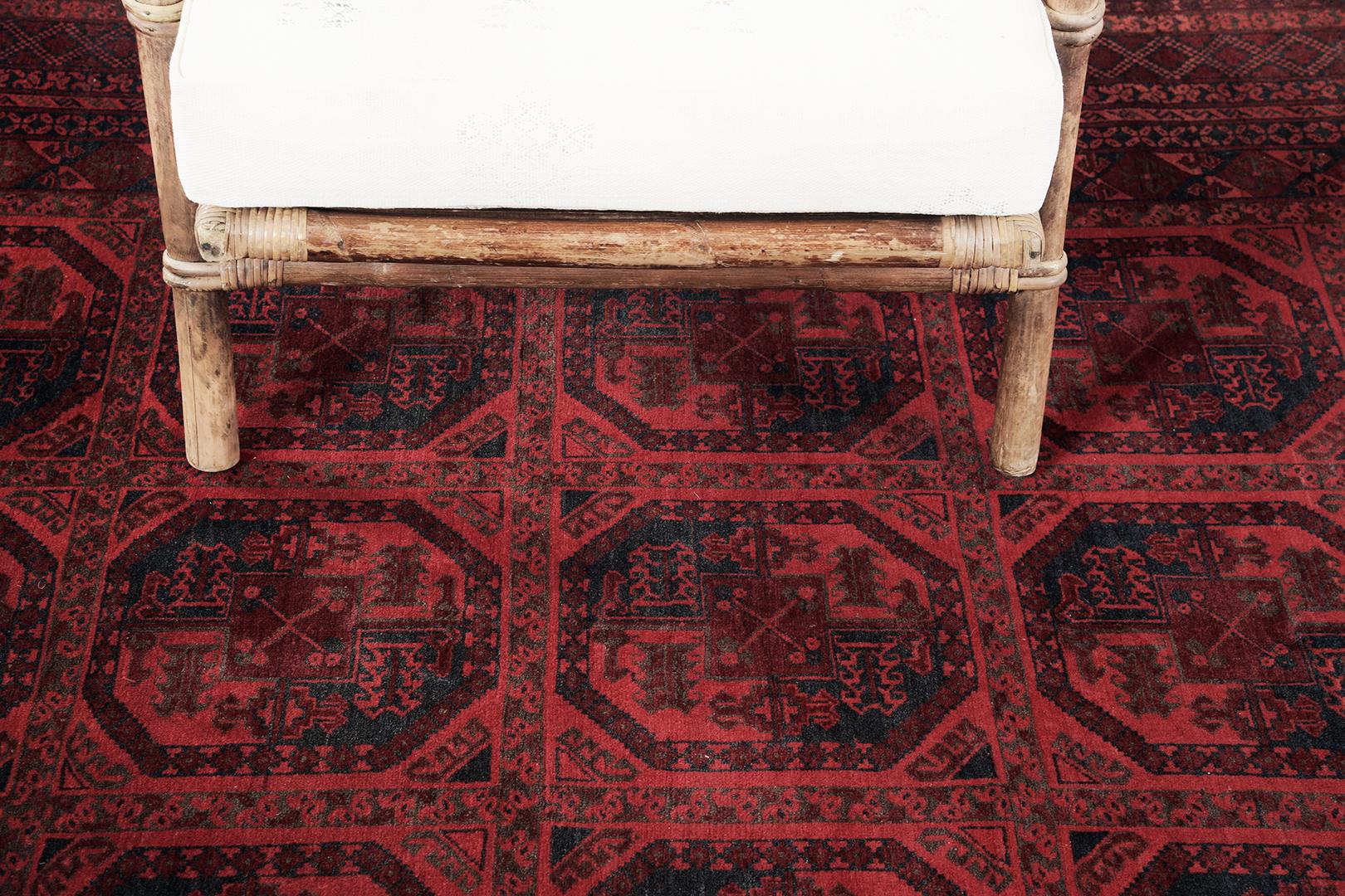 Contemporary Mehraban Bokhara Design Rug For Sale