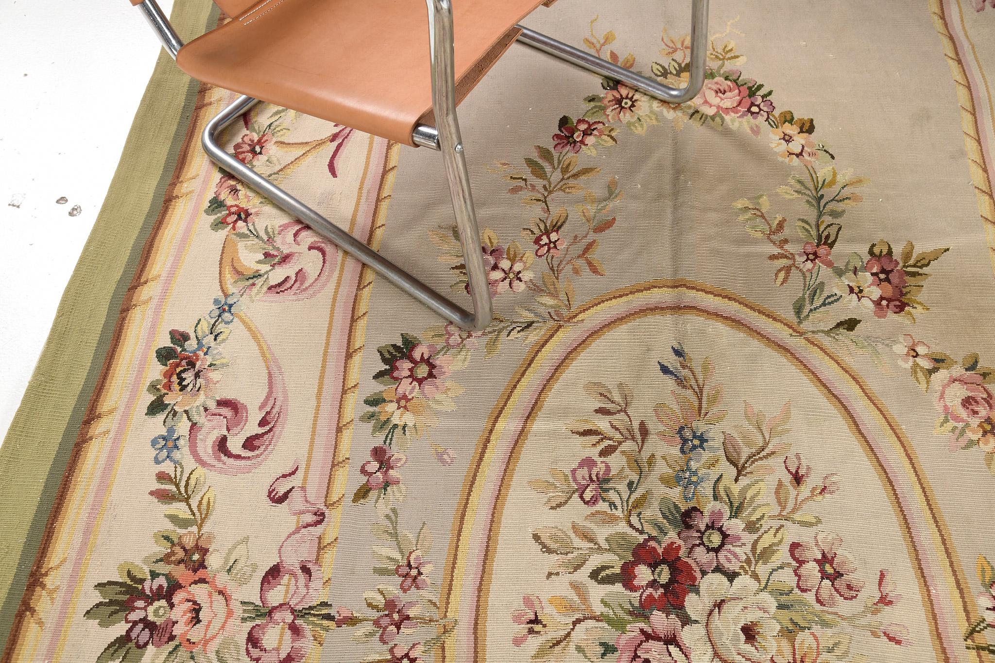 Contemporary Mehraban Chinese Aubusson Flat Weave