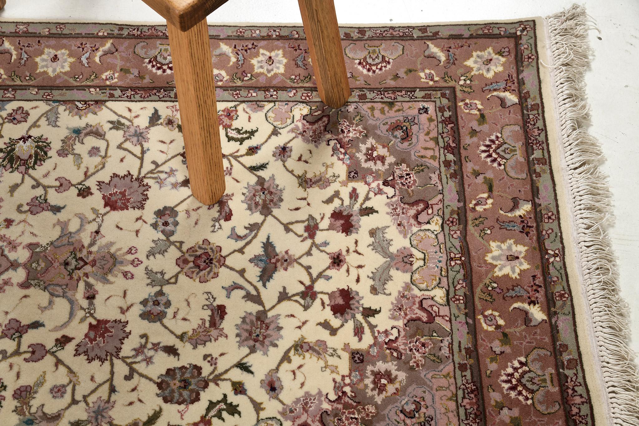 Hand-Knotted Mehraban Chinese Tabriz Design Runner For Sale