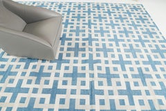 Mehraban Contemporary Flat-Weave Rug Cielo Collection Estera Peacock