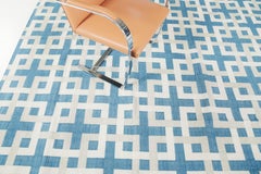 Mehraban Contemporary Flat-Weave Rug Cielo Collection Estera Peacock