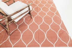 Mehraban Contemporary Flat-Weave Rug Cielo Collection Valla Tangerine