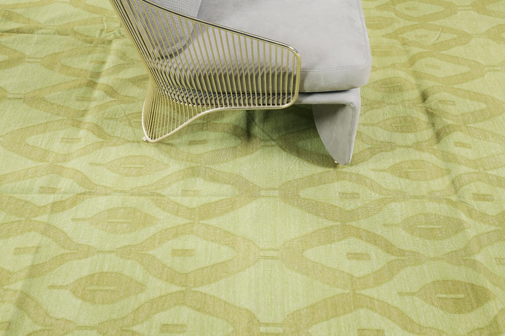 Zag’ in Cricket is characterized with stacked lozenge trellis that is spread allover this breathtaking centerpiece. Elegant yet compelling, this rug will leave an awe inspiring impact to wherever space it lands. Mehraban's Cielo collection is