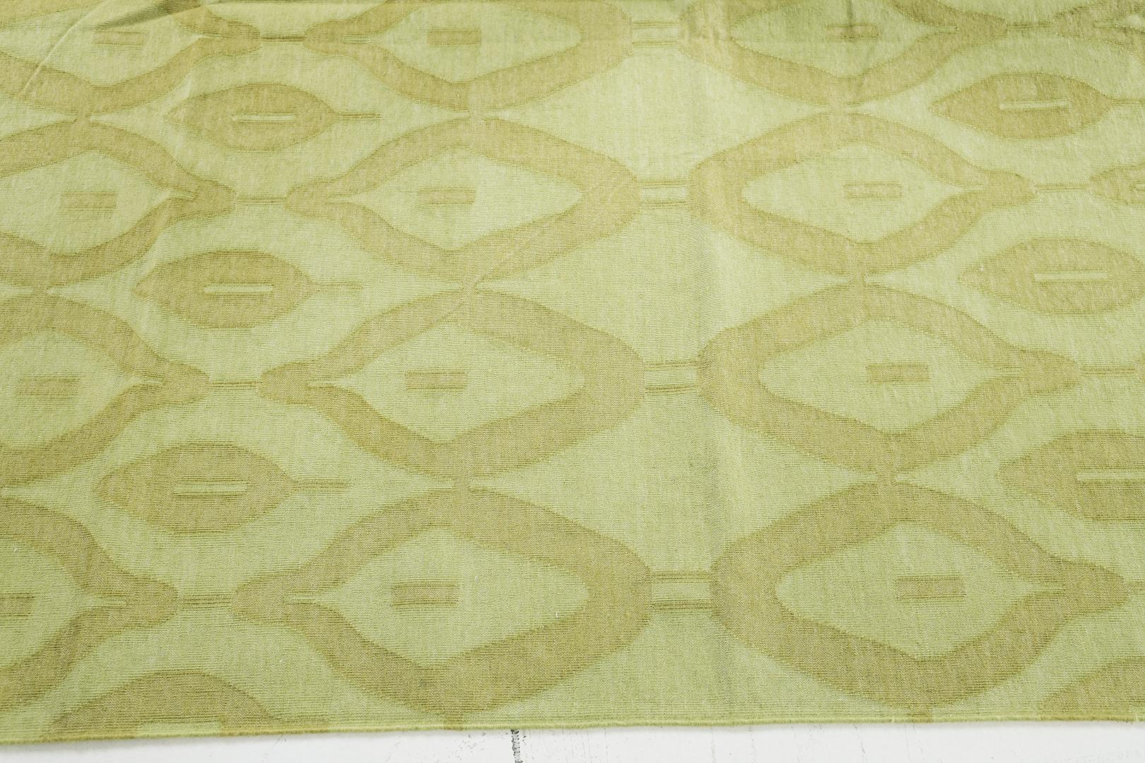 Mehraban Rugs Alfombra contemporánea de tejido plano Colección Cielo Zag Cricket Indio en venta